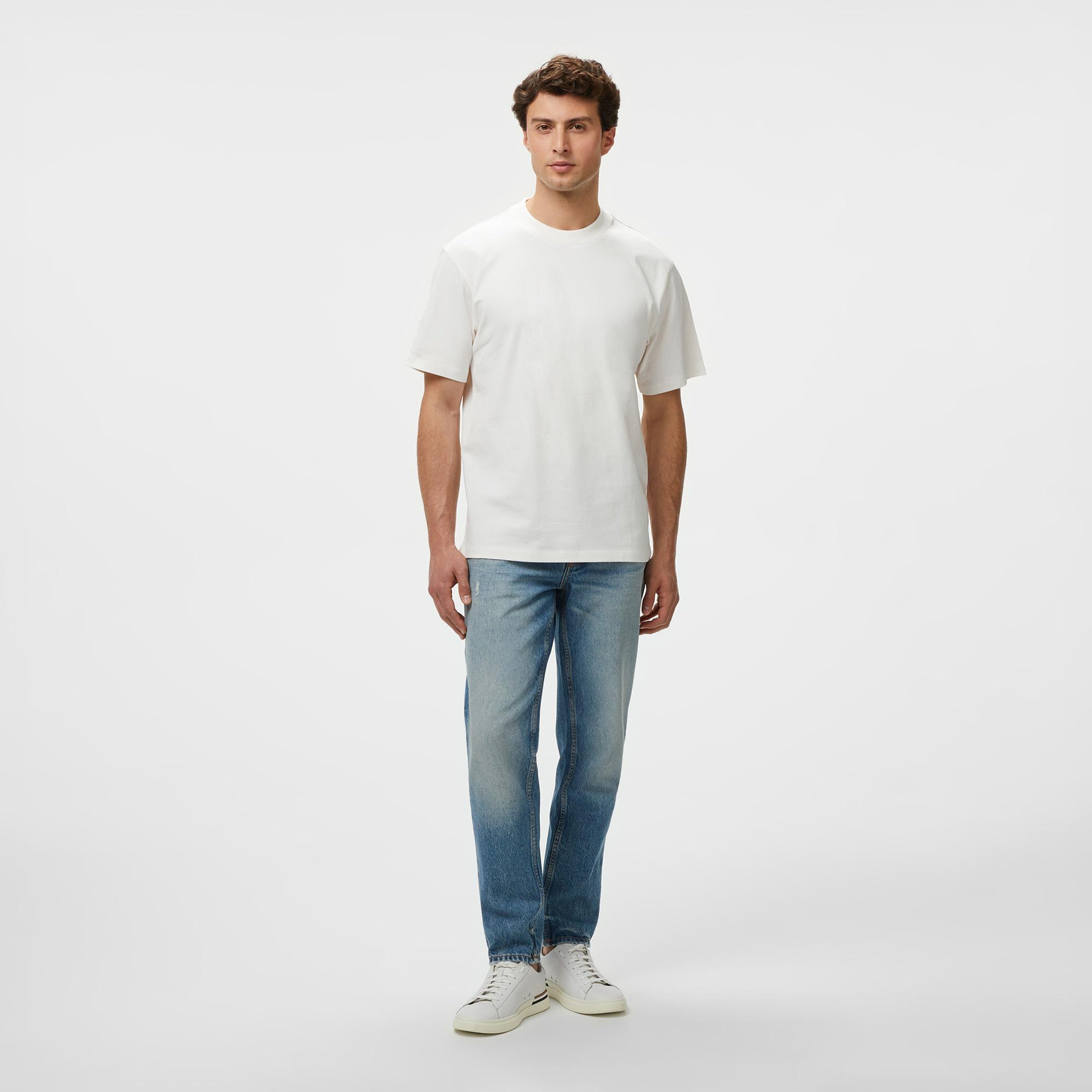 Hugo Dapolino Erkek Beyaz T-Shirt