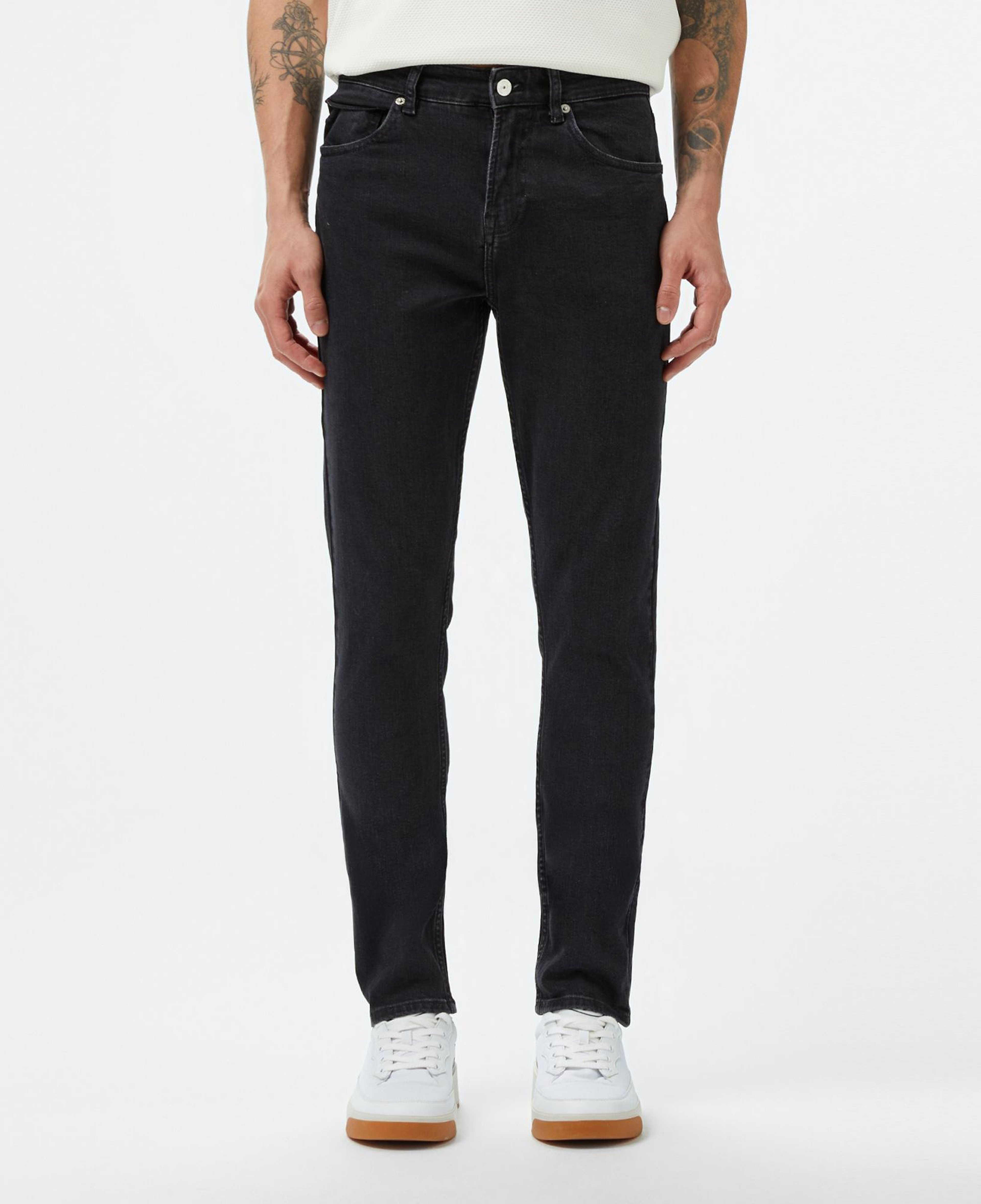 Erkek Slim Fit Siyah Jean Pantolon