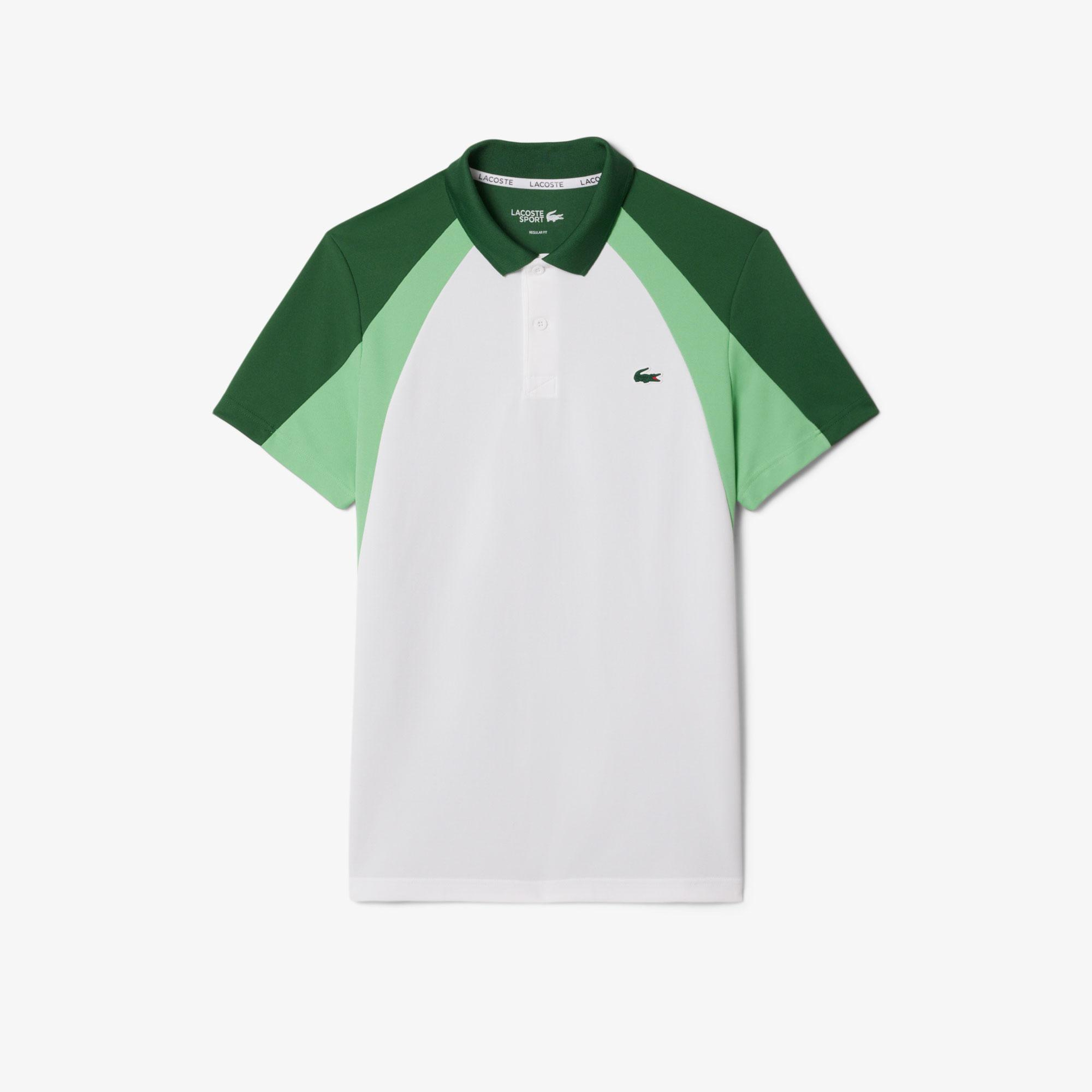 SPORT Erkek Regular Fit Renk Bloklu Beyaz Polo