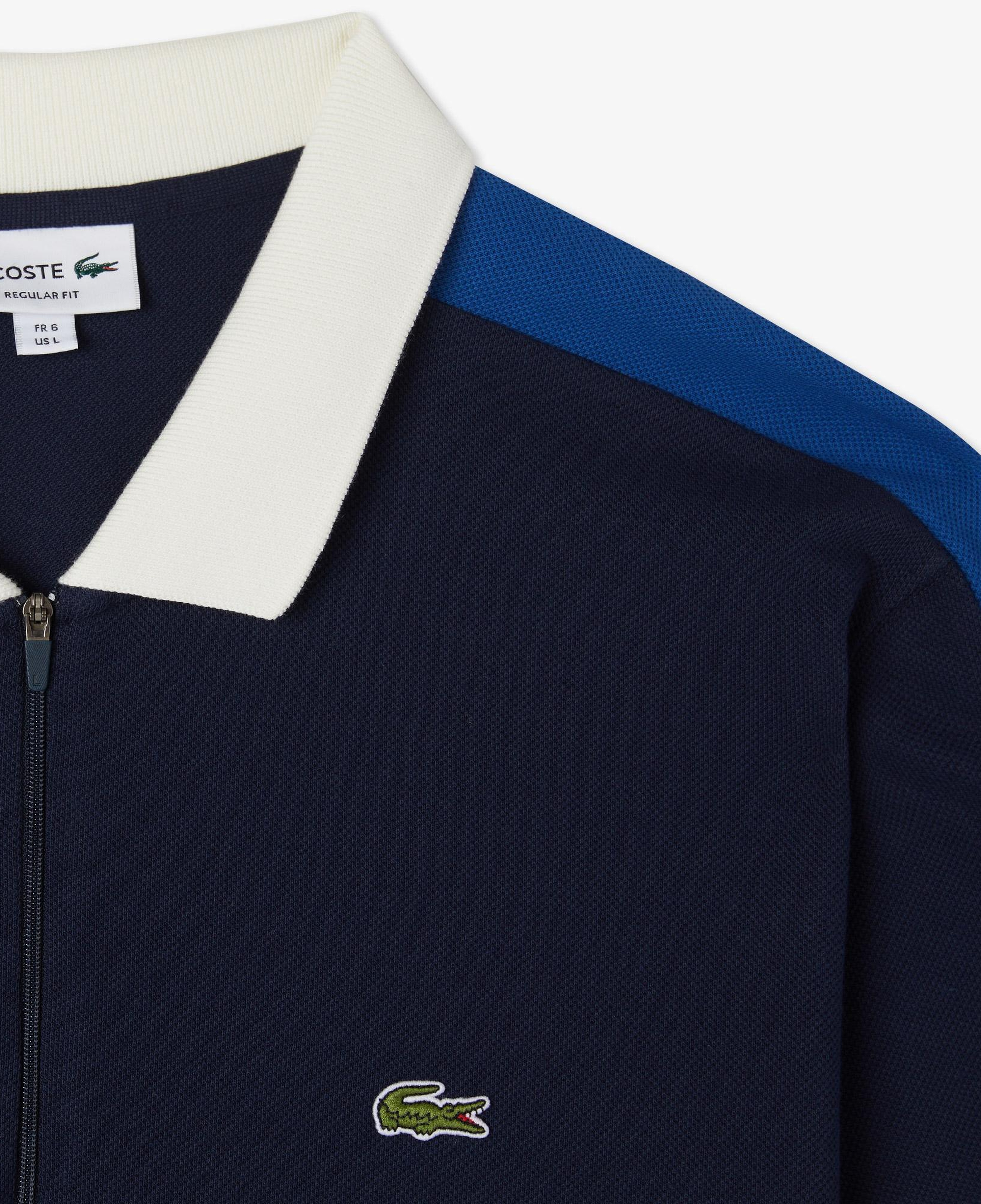 Erkek Regular Fit Renk Bloklu Lacivert Polo