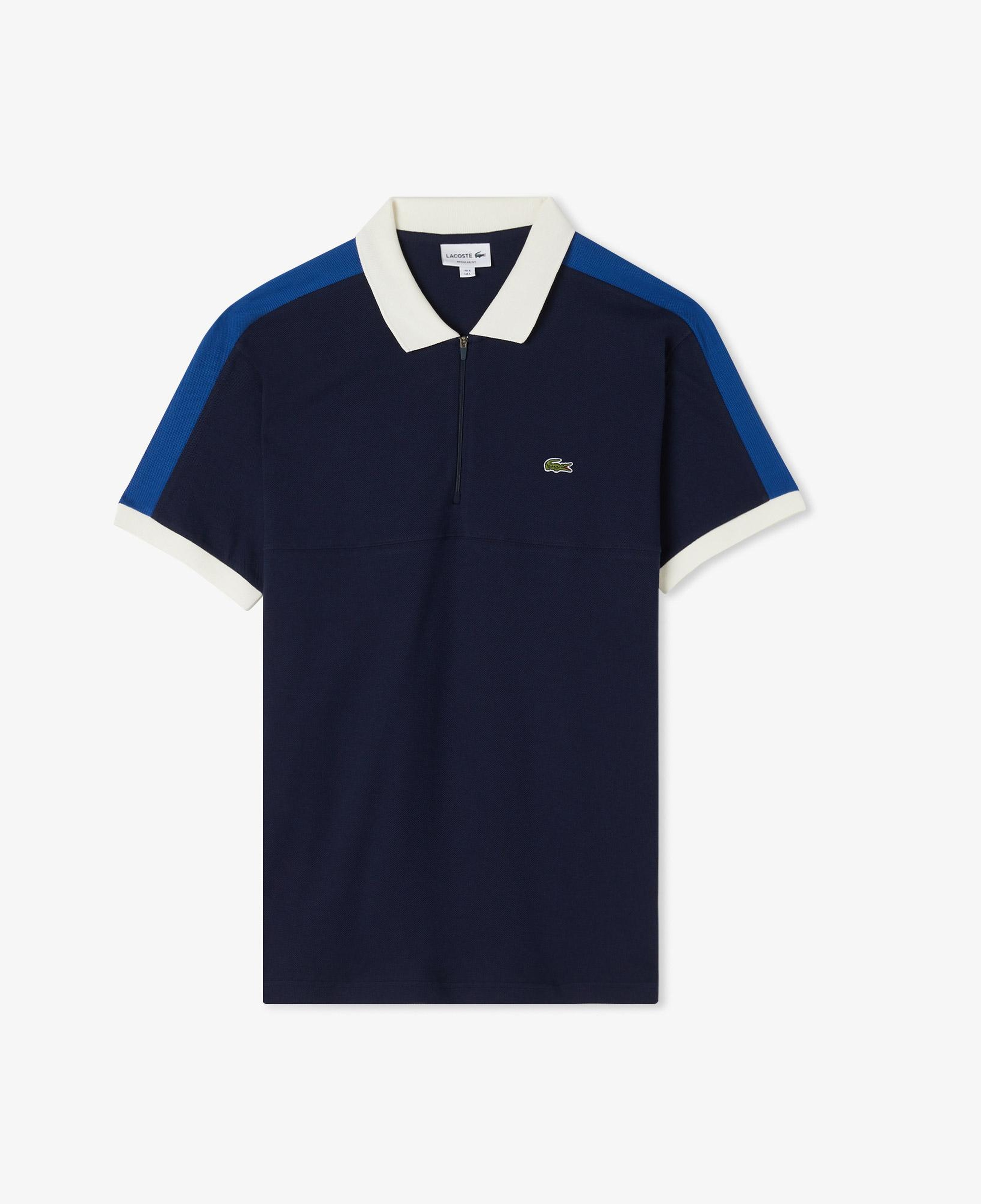 Erkek Regular Fit Renk Bloklu Lacivert Polo