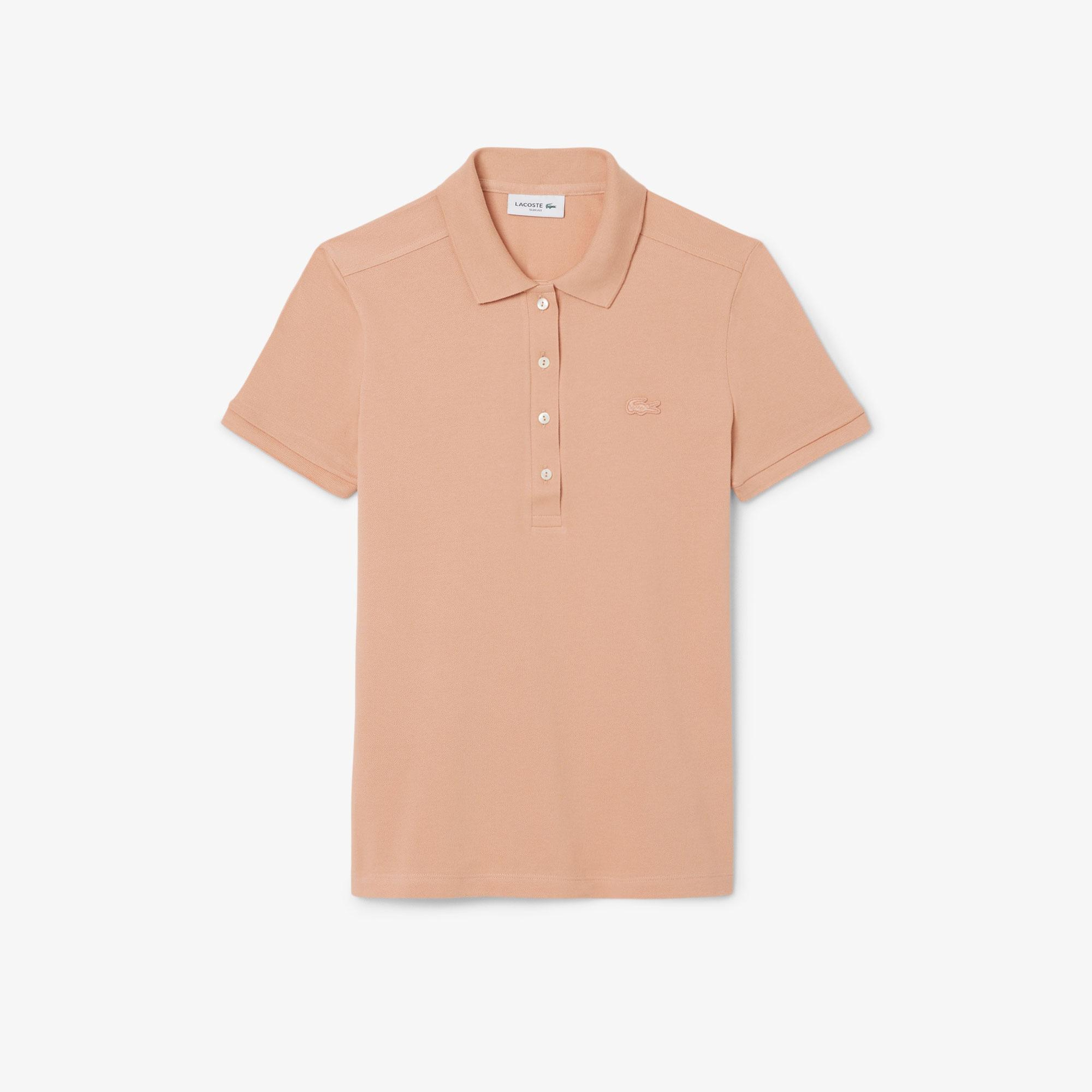 L.12.D Kadın Slim Fit Kahverengi Polo