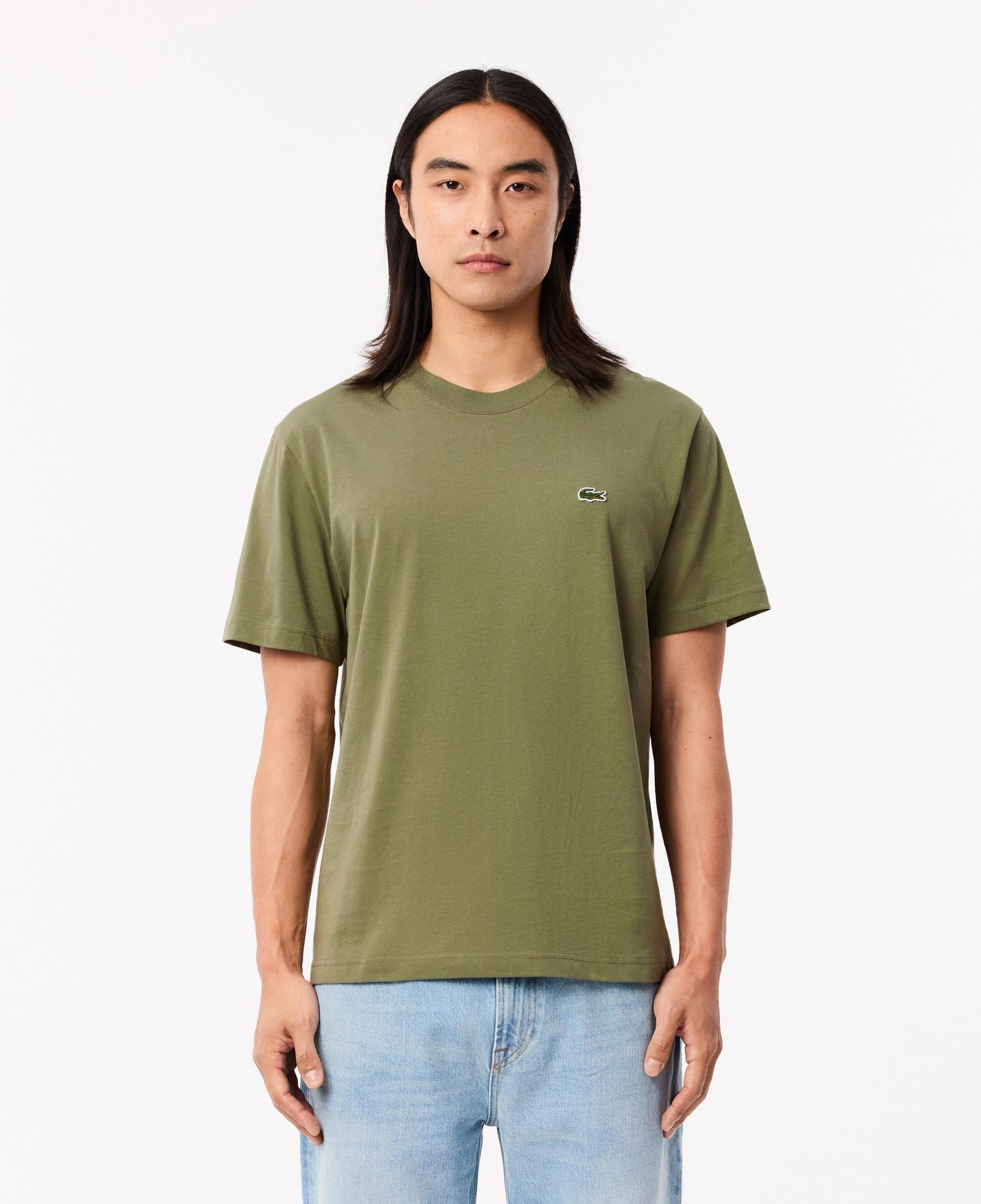 Erkek Classic Fit Bisiklet Yaka Haki T-Shirt