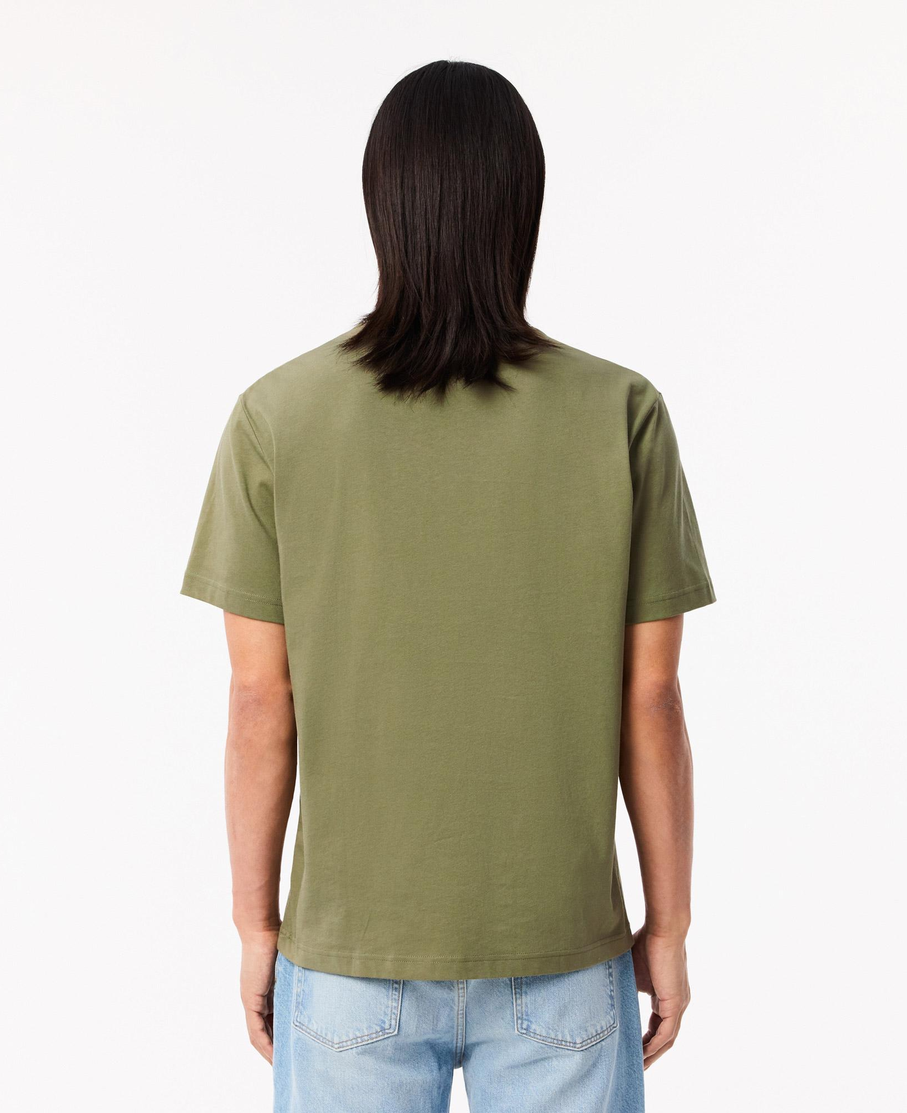 Erkek Classic Fit Bisiklet Yaka Haki T-Shirt