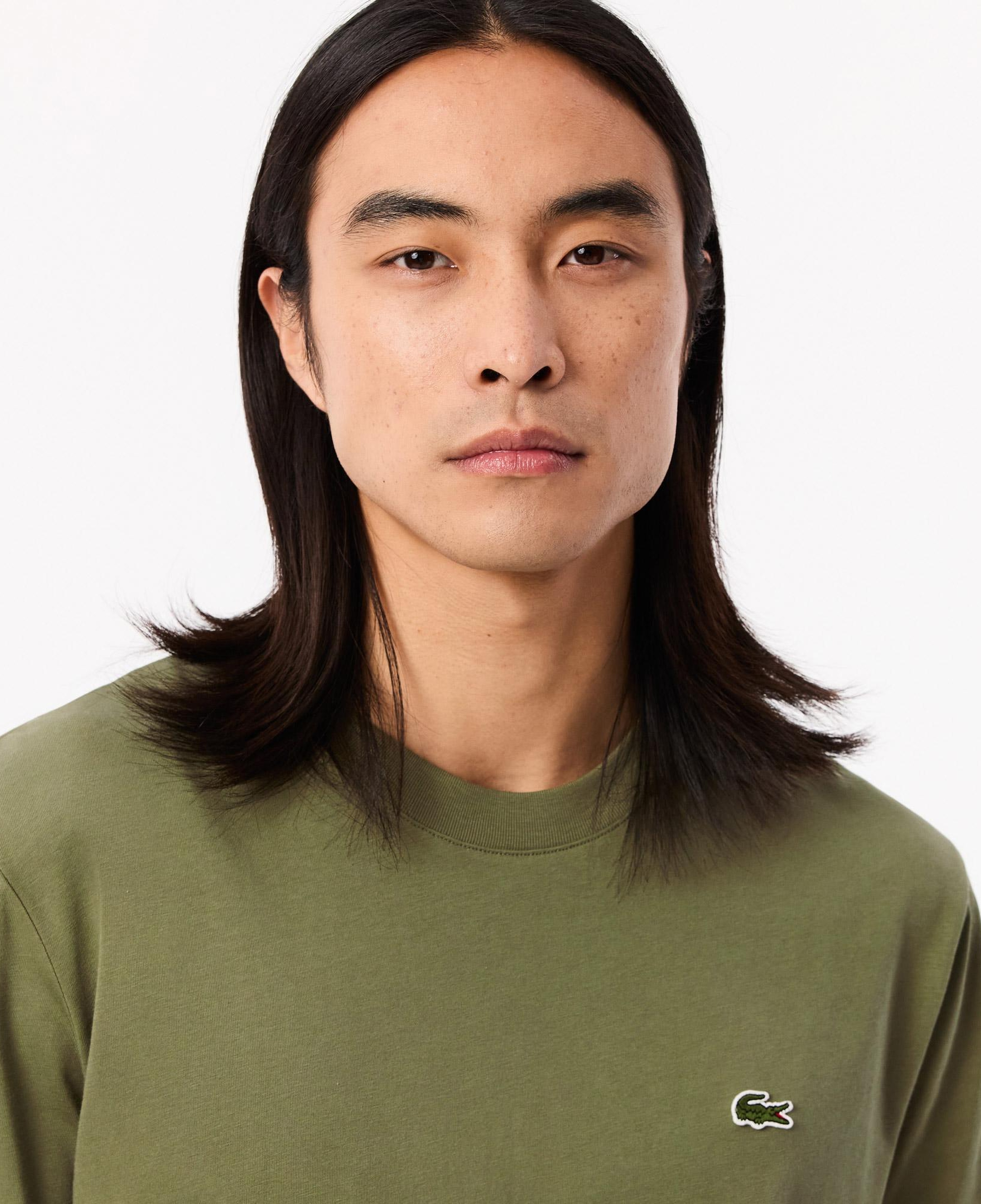 Erkek Classic Fit Bisiklet Yaka Haki T-Shirt