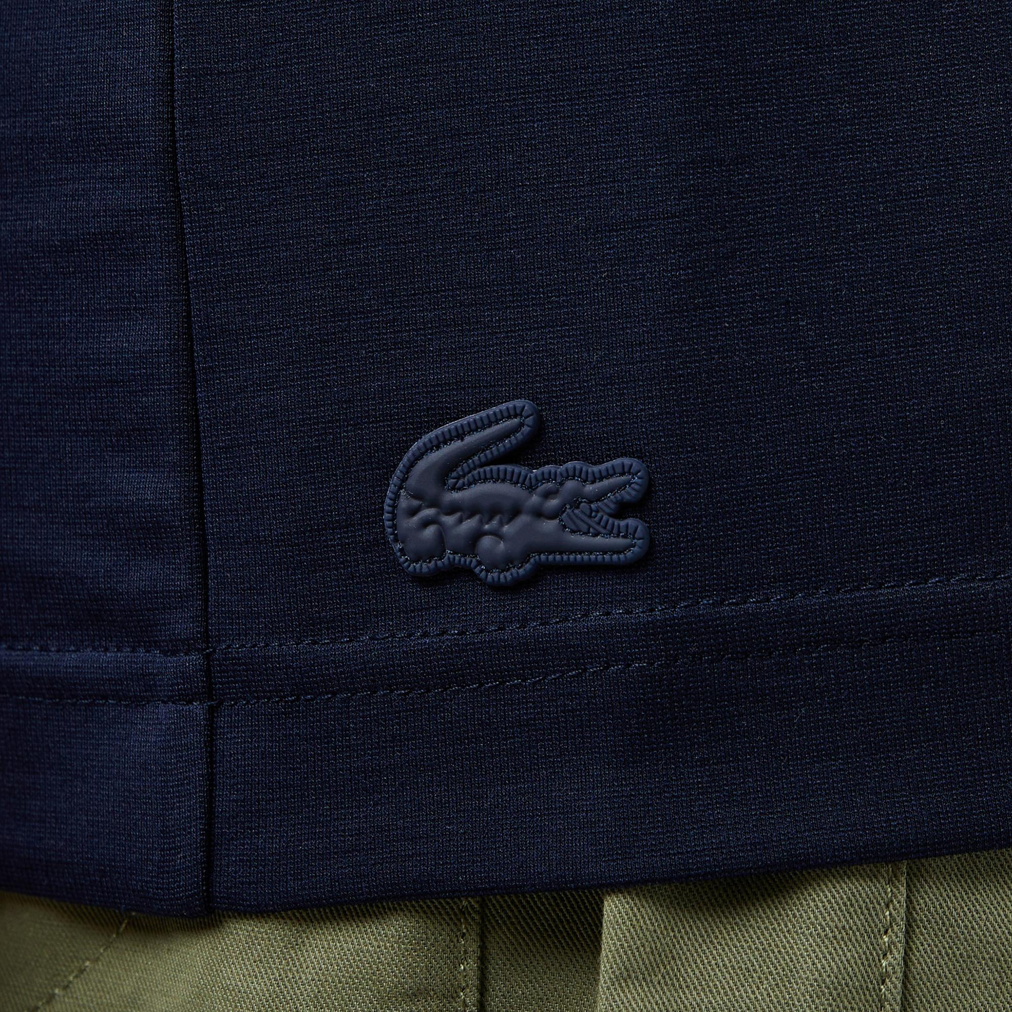 Erkek Oversize Fit Yarım Fermuarlı Lacivert Polo