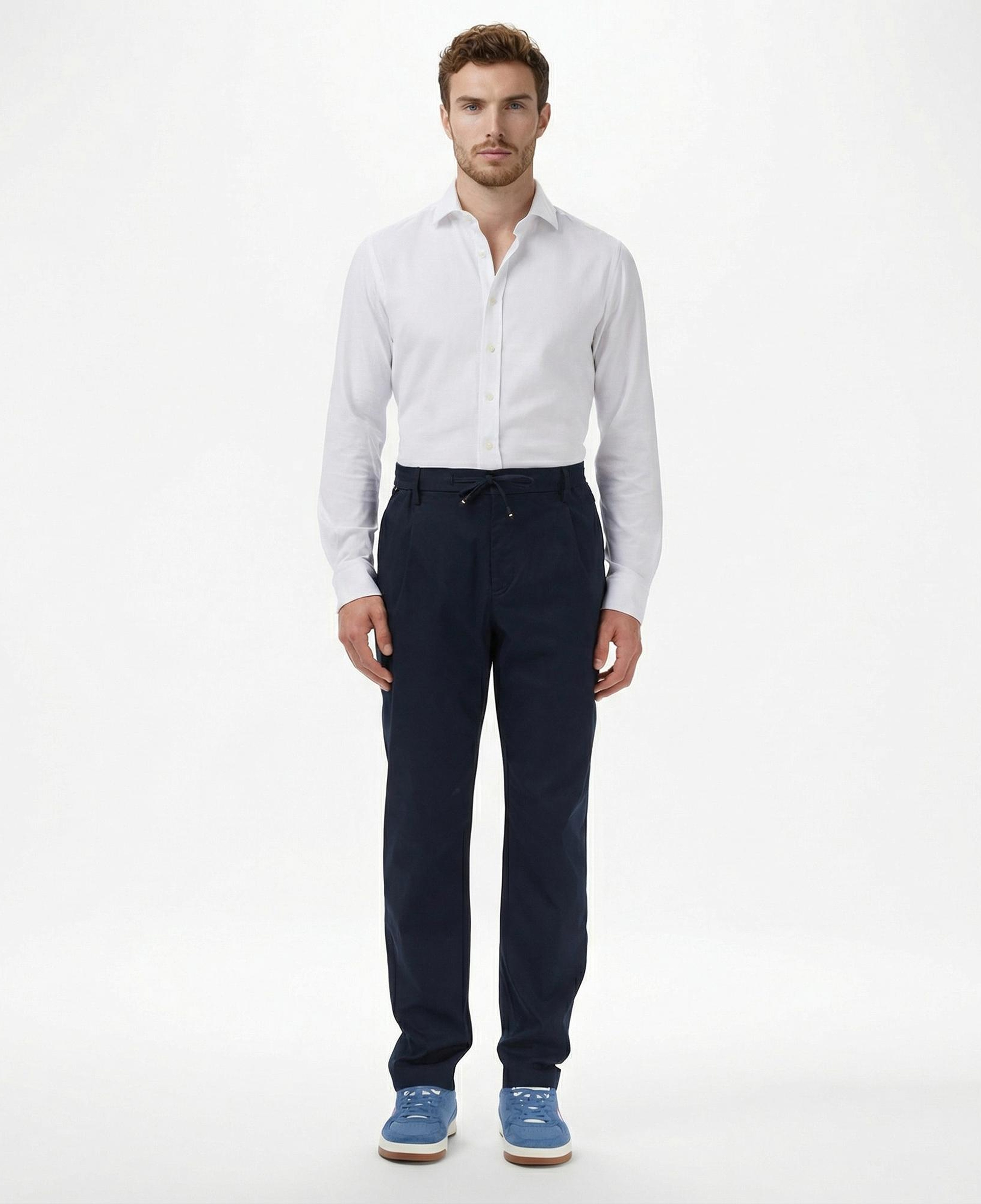Tommy Hilfiger Harlem Tech Twill Erkek Lacivert Pantolon
