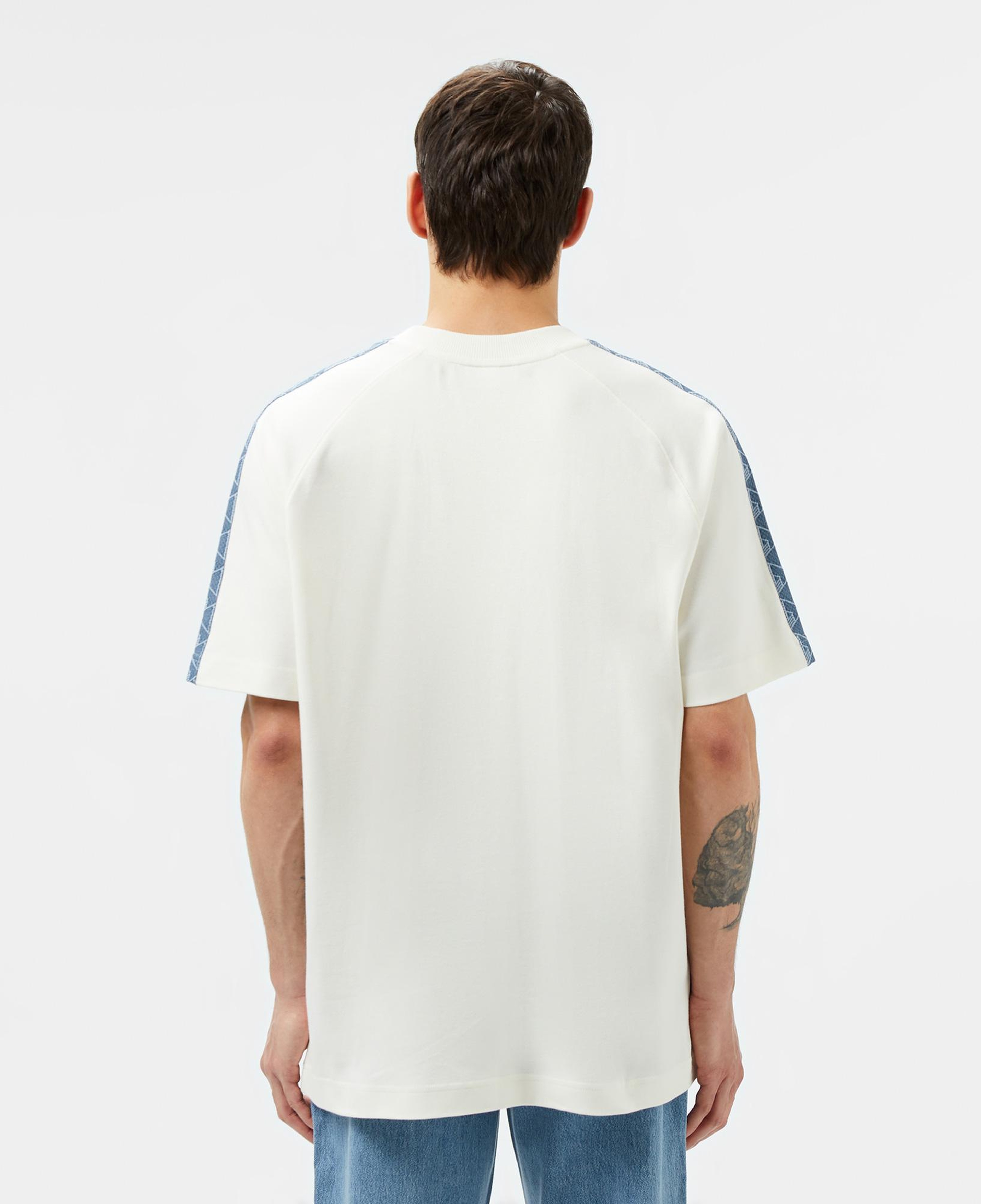 Erkek Oversize Fit Bisiklet Yaka Baskılı Beyaz T-Shirt