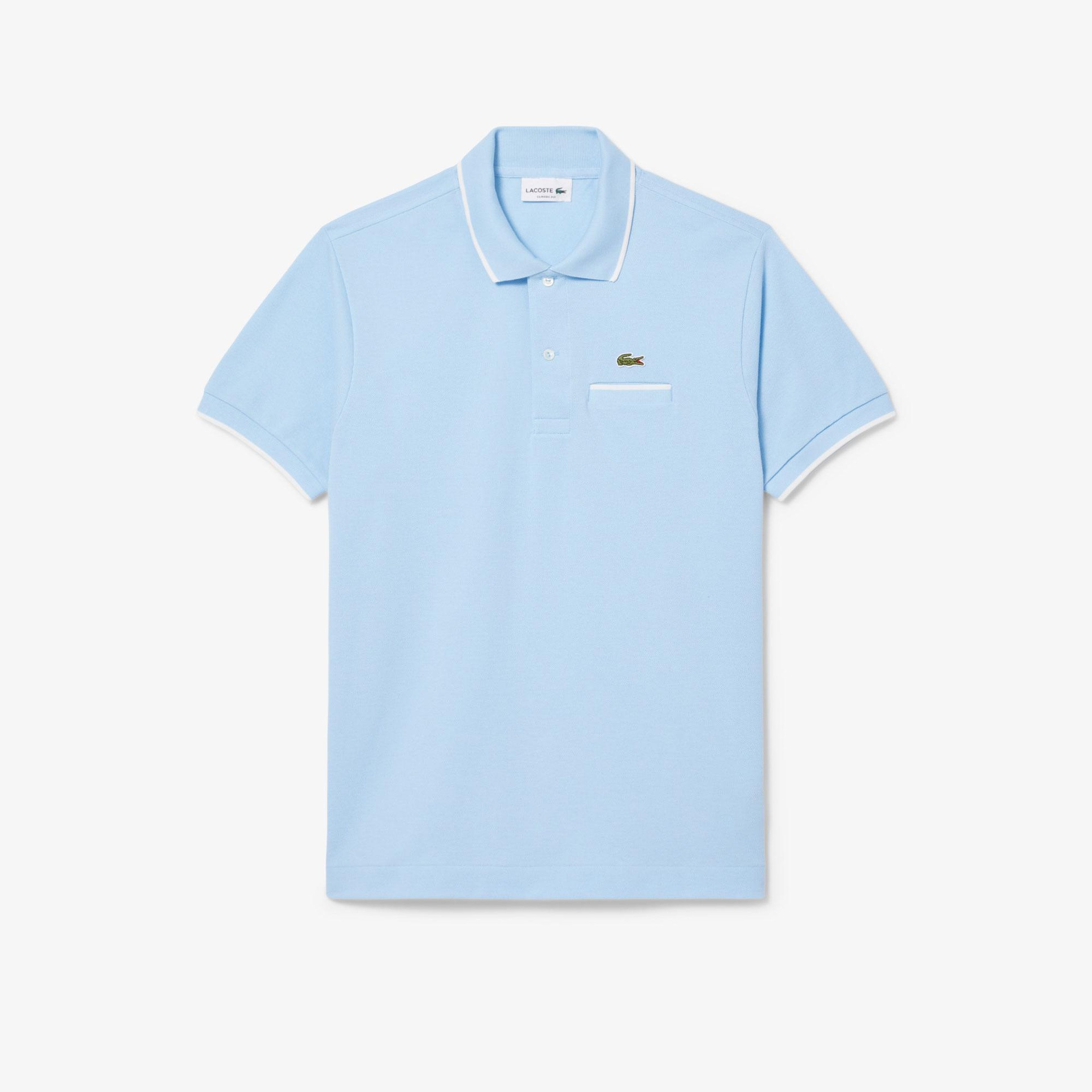 L.12.12 Erkek Classic Fit Mavi Polo