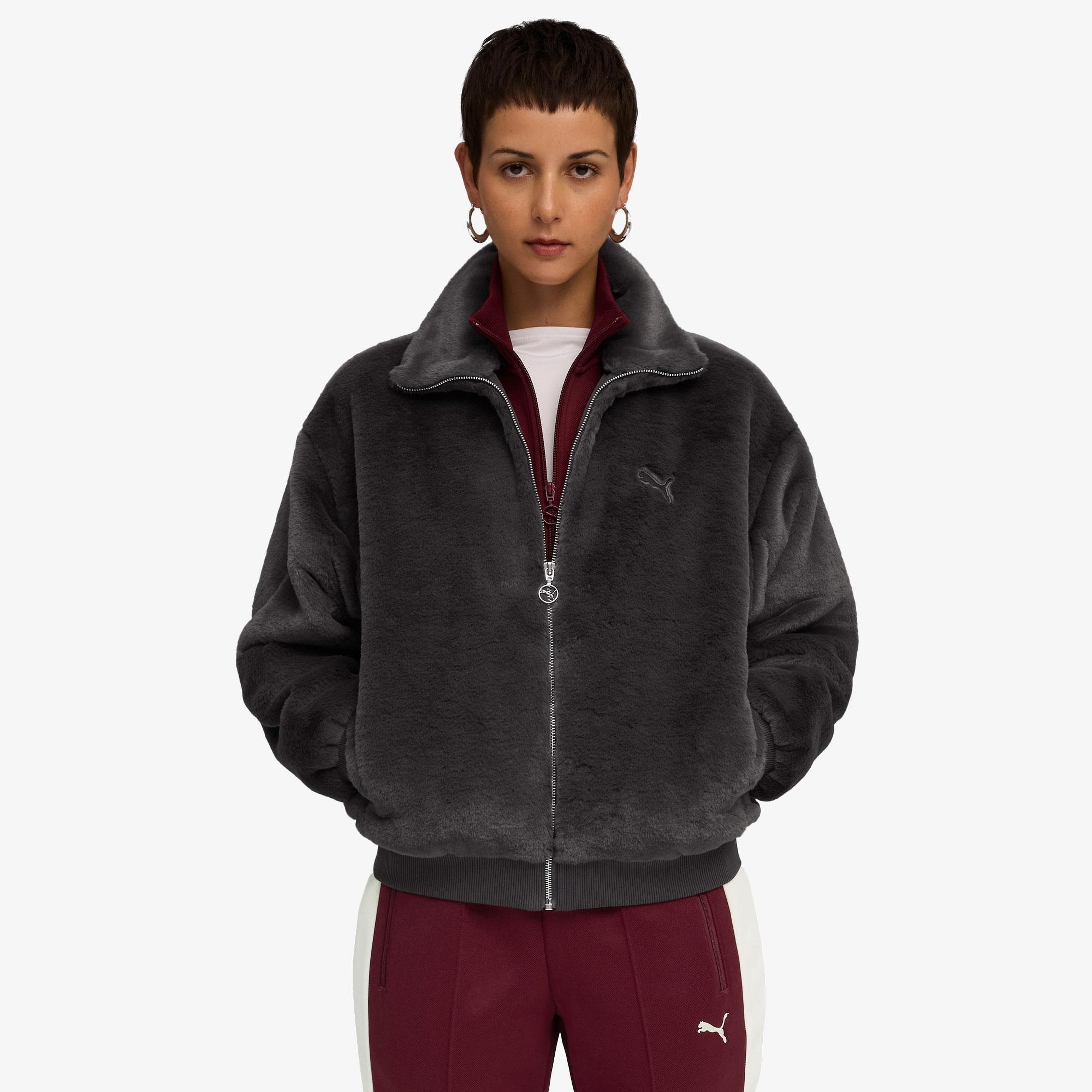 Puma Wardrobe Essentials Relaxed Kadın Gri Ceket