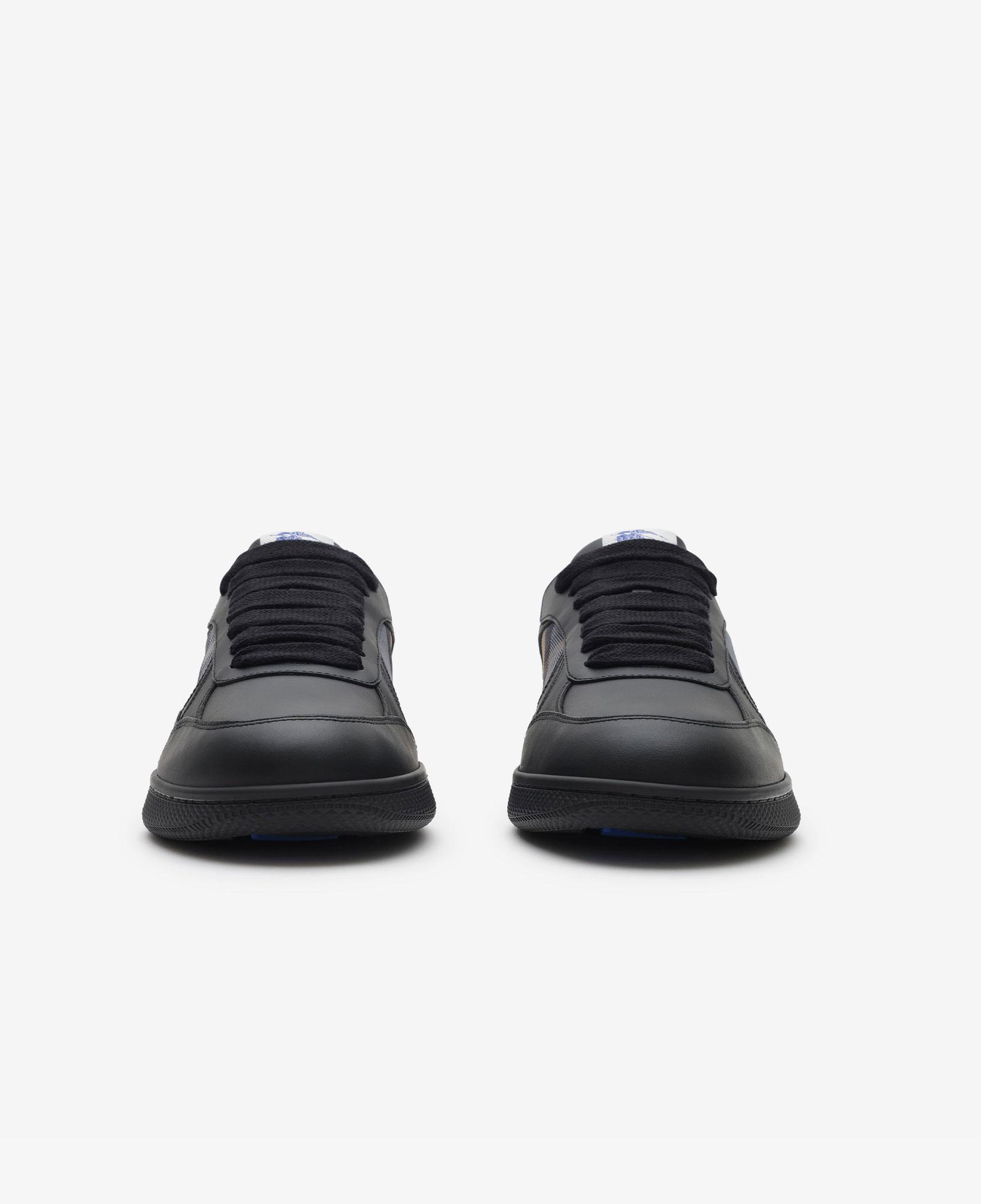 Burberry Leather And Check Terrace Erkek Siyah Sneaker
