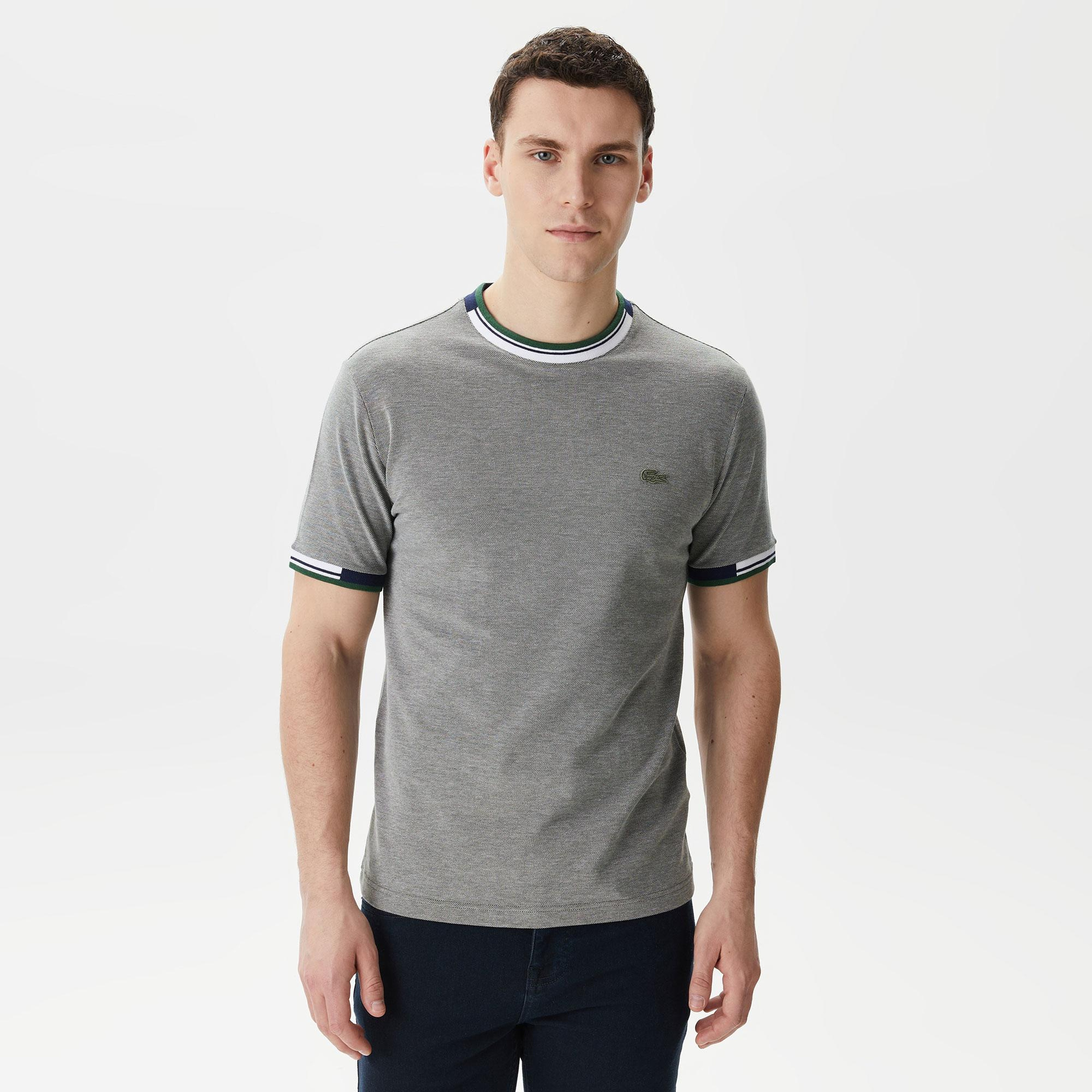 Erkek Regular Fit Bisiklet Yaka Gri T-Shirt
