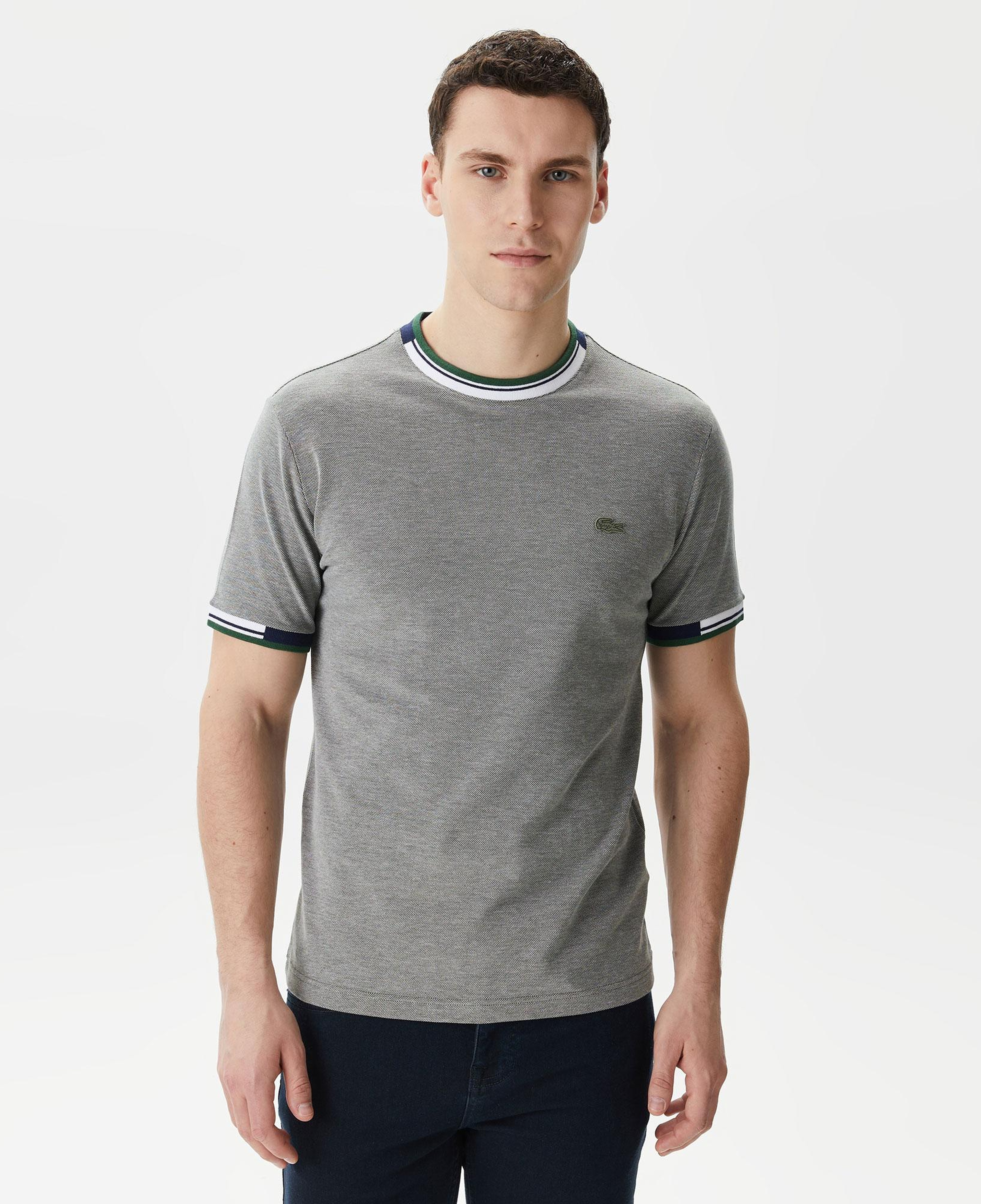 Erkek Regular Fit Bisiklet Yaka Gri T-Shirt