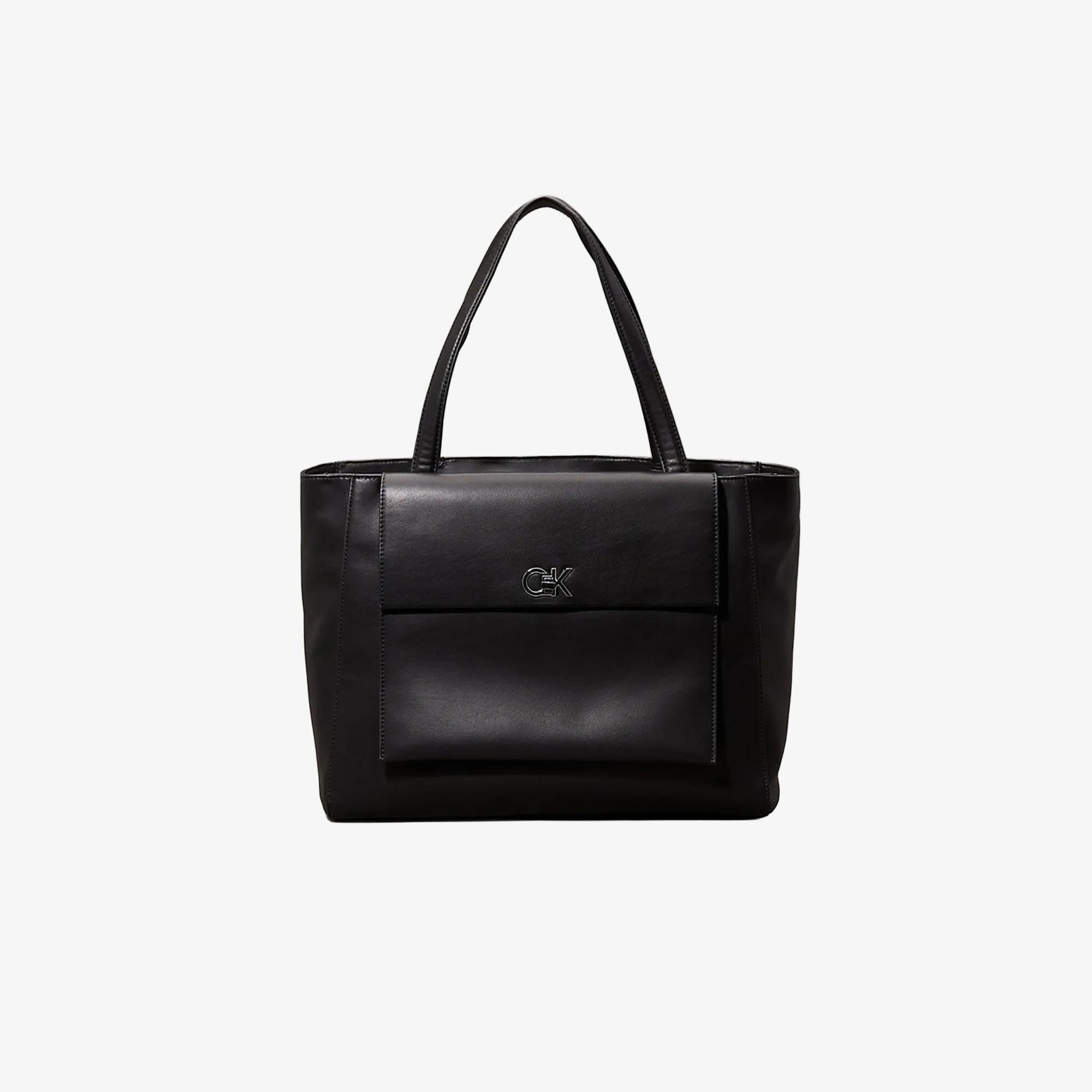 Calvin Klein Lock Medium Shopper Kadın Siyah Çanta