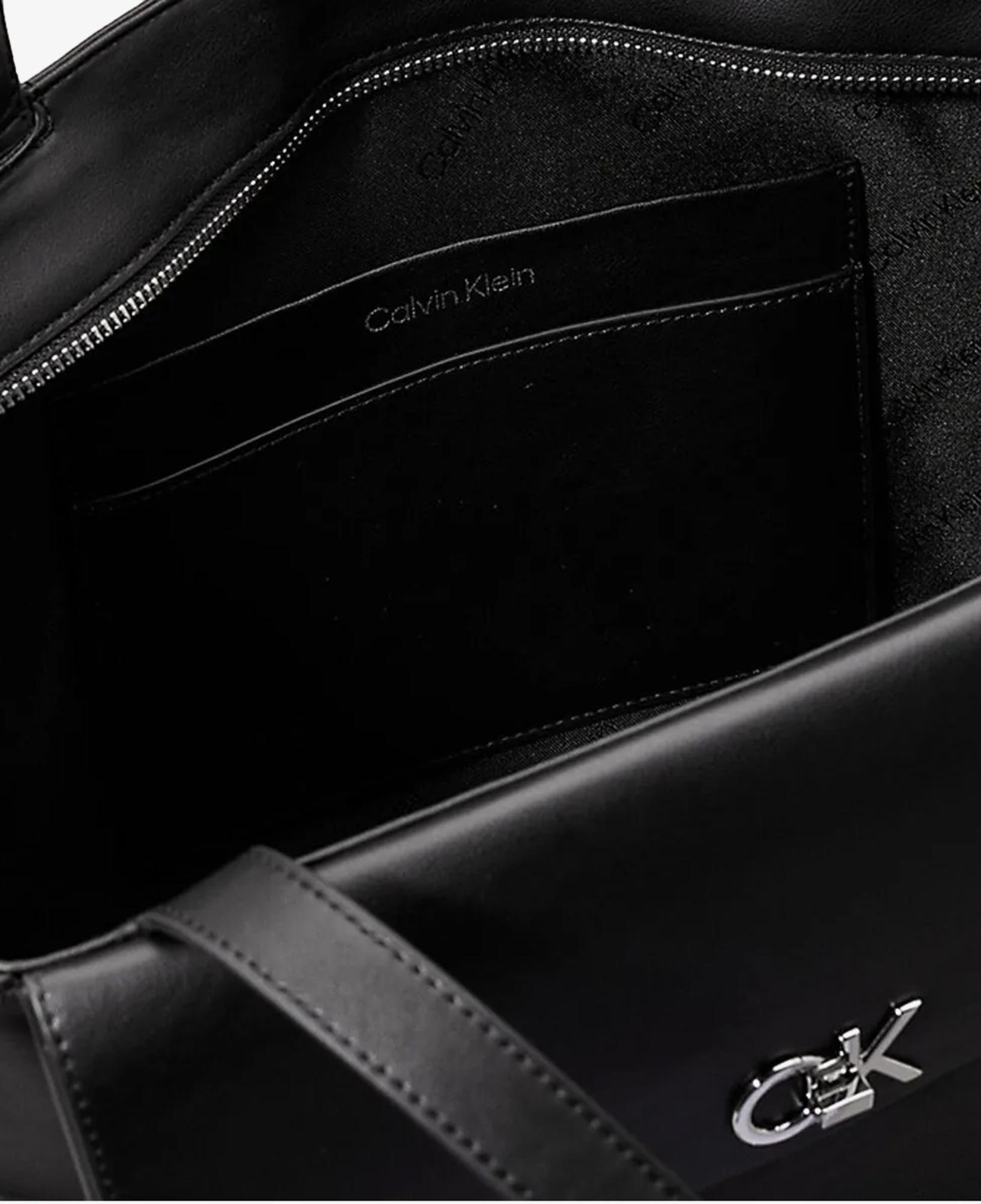 Calvin Klein Lock Medium Shopper Kadın Siyah Çanta