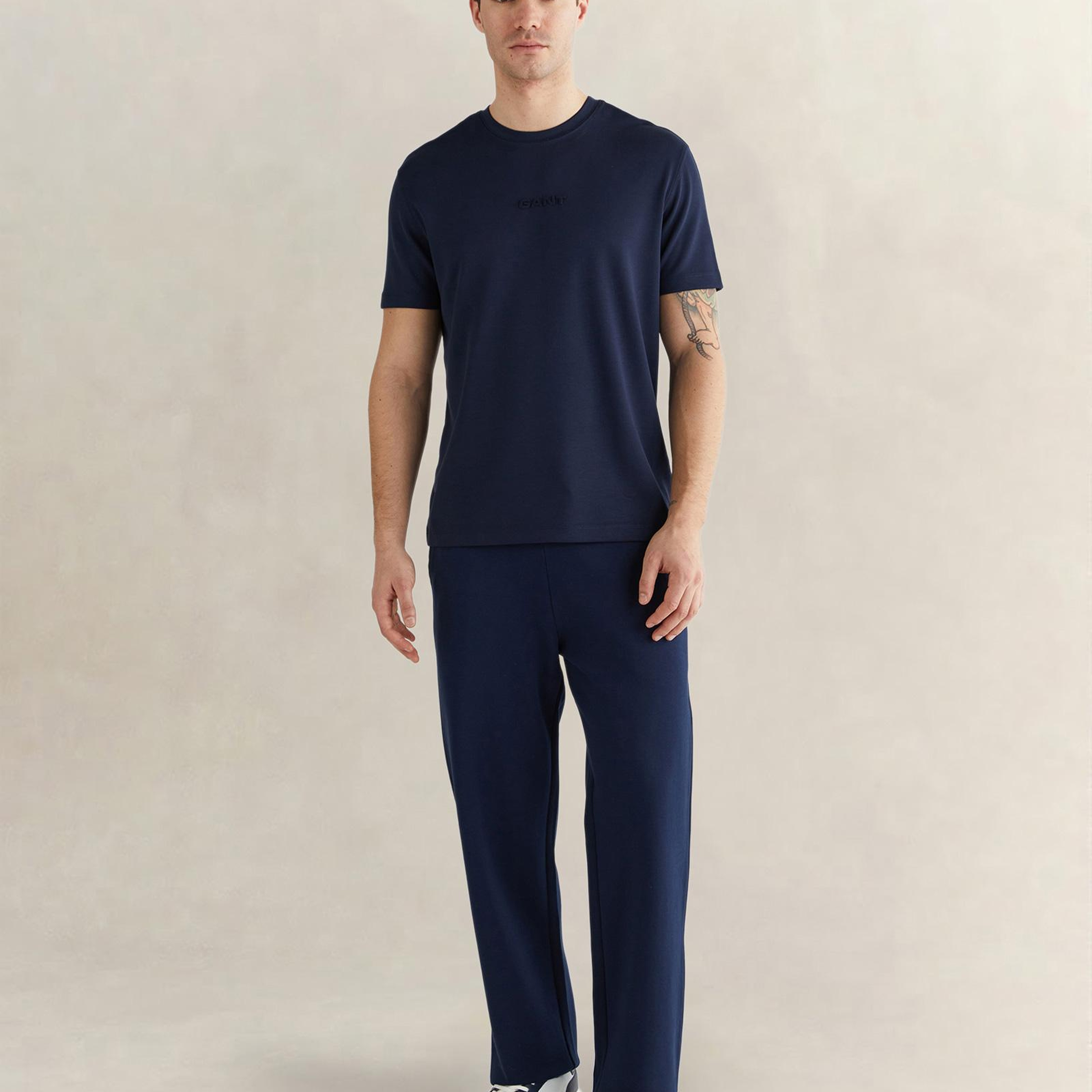 GANT Erkek Lacivert Kısa Kollu T-Shirt