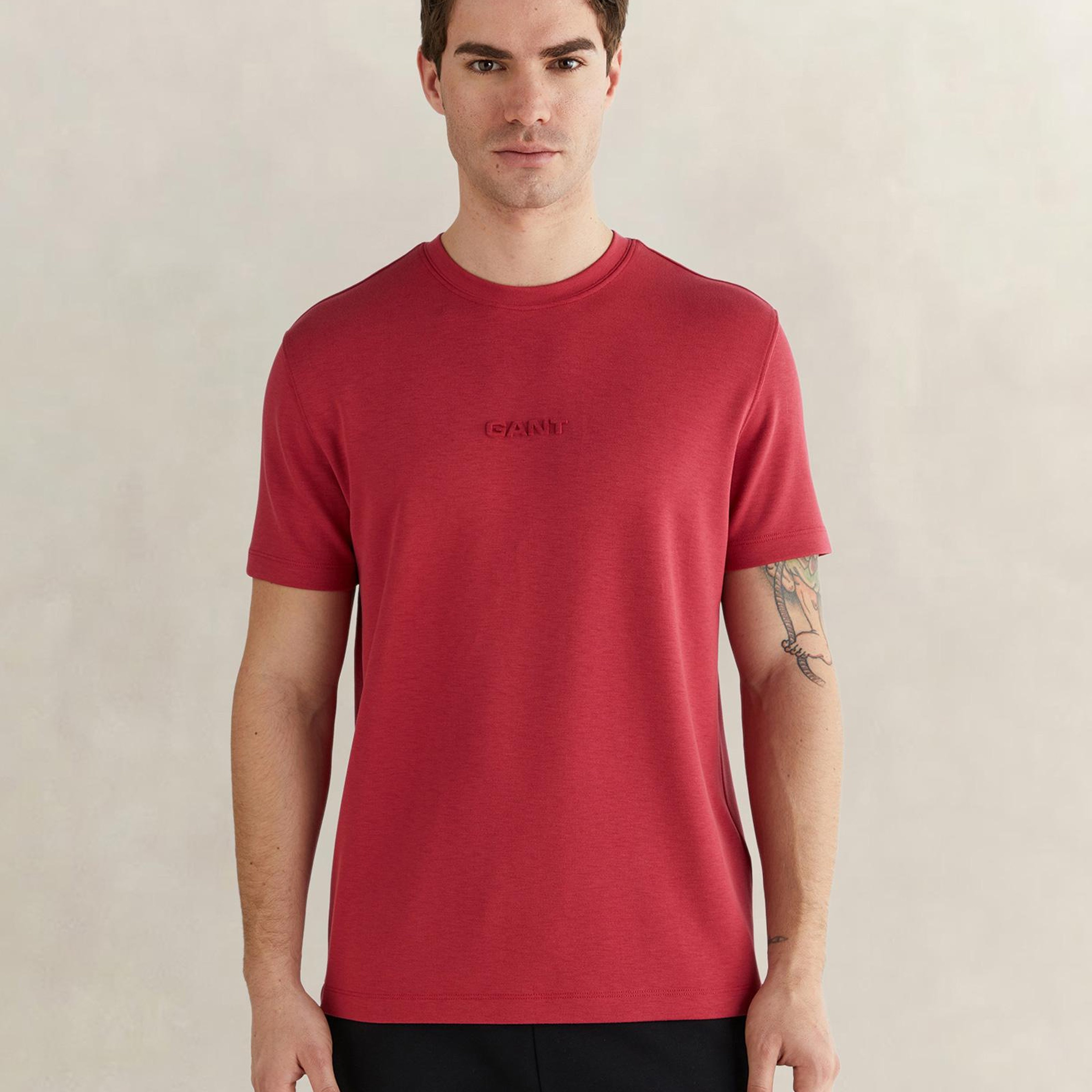 GANT Erkek Kırmızı Kısa Kollu T-Shirt