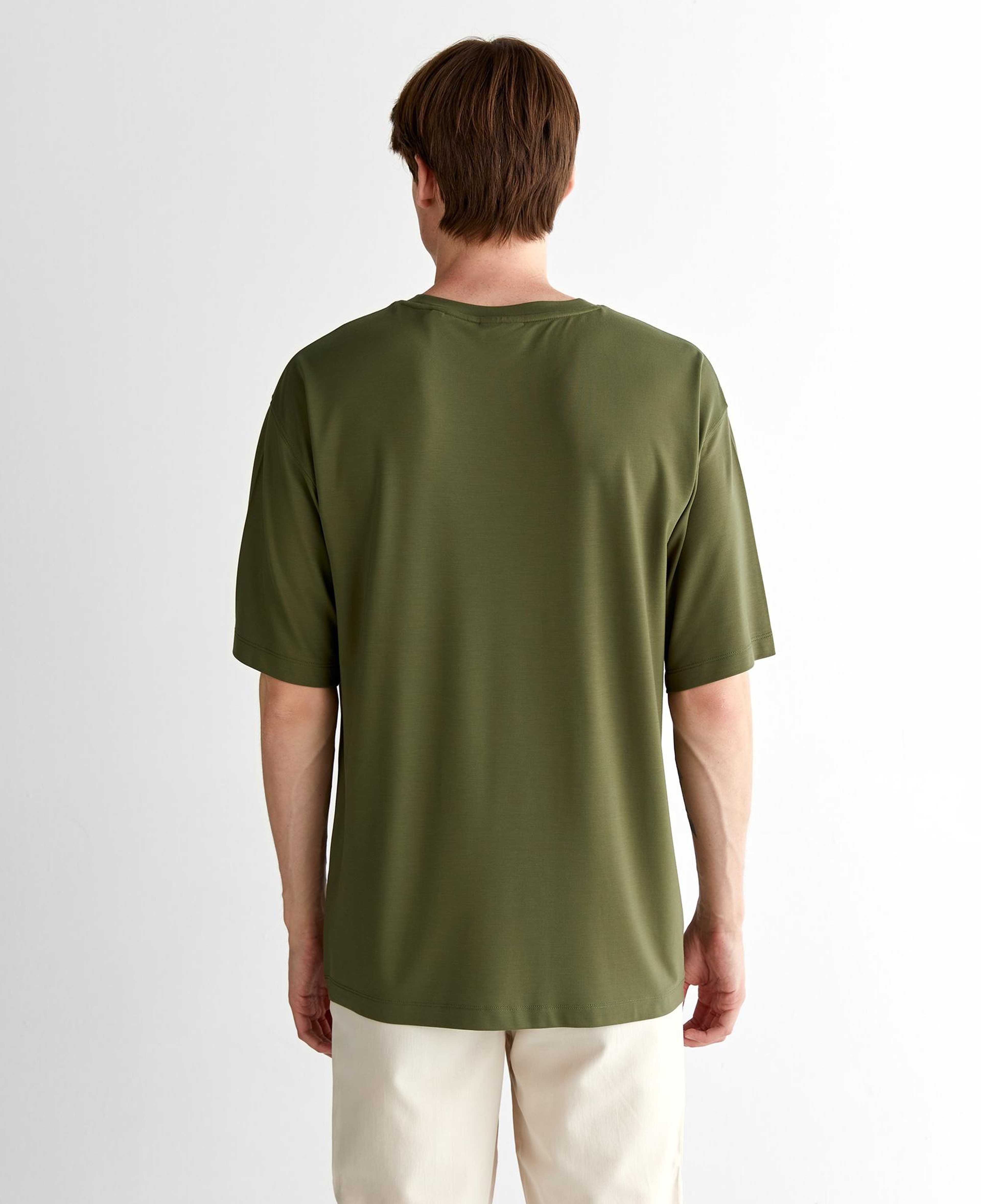 GANT Erkek Yeşil Relaxed Fit Bisiklet Yaka Logolu T-Shirt