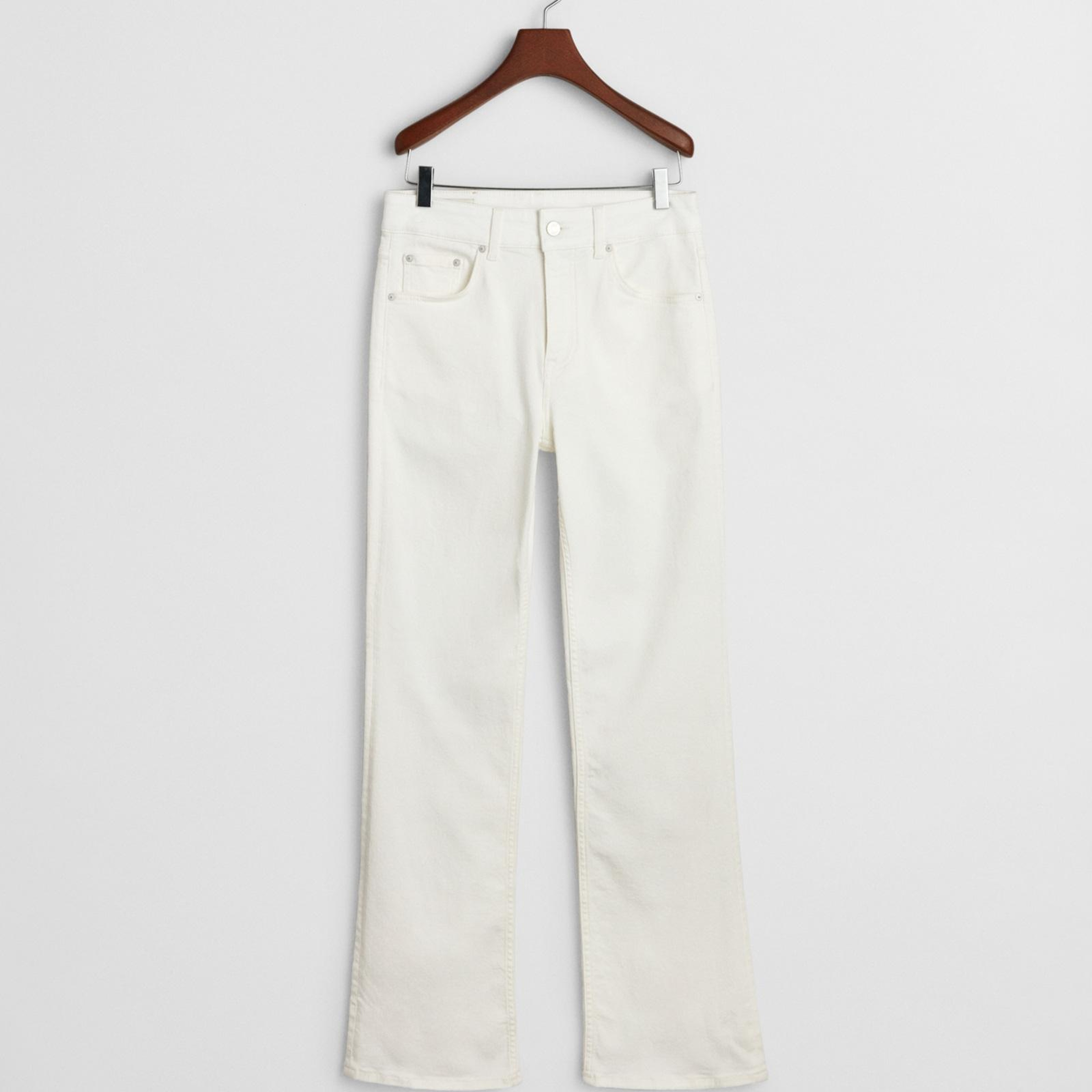 GANT Kadın Krem Slim Fit Pantolon