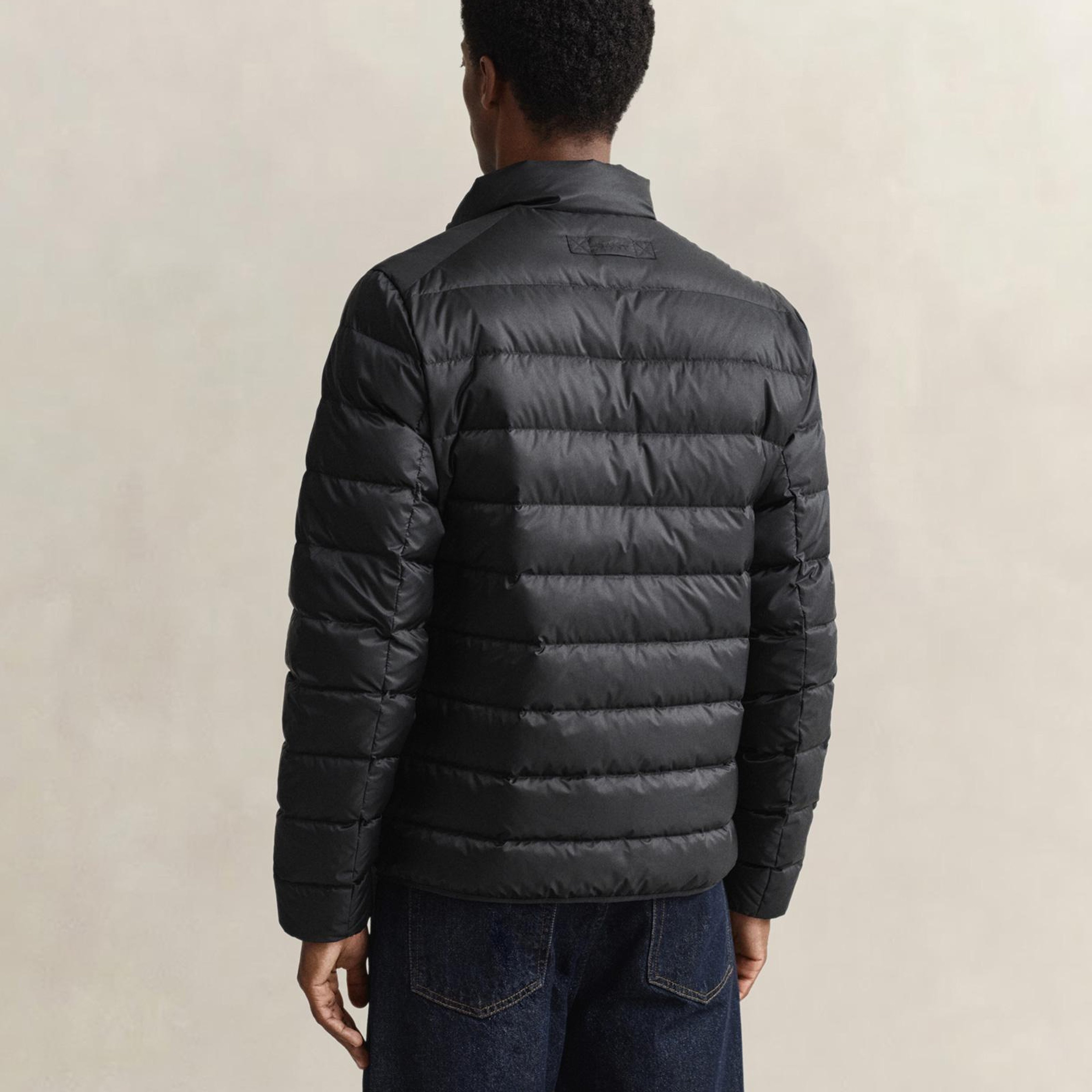 GANT Erkek Siyah Regular Fit Dik Yaka Kaz Tüyü Mont