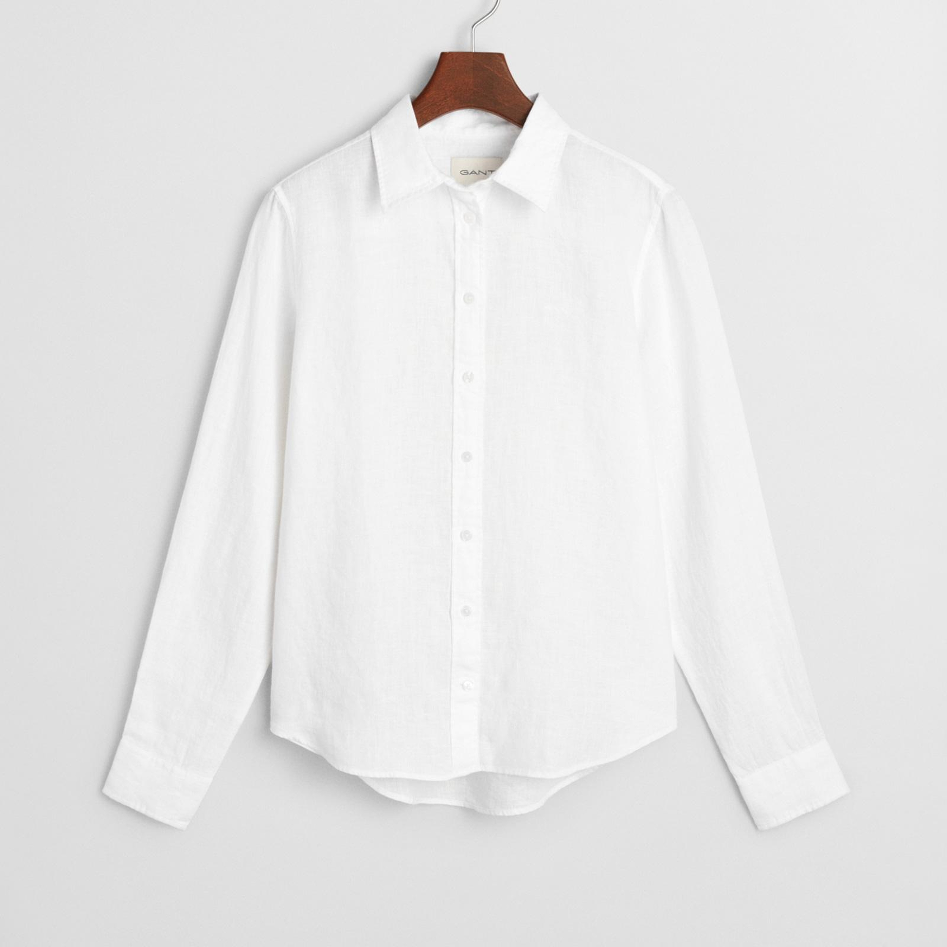 GANT Kadın Beyaz Regular Fit Klasik Yaka Gömlek