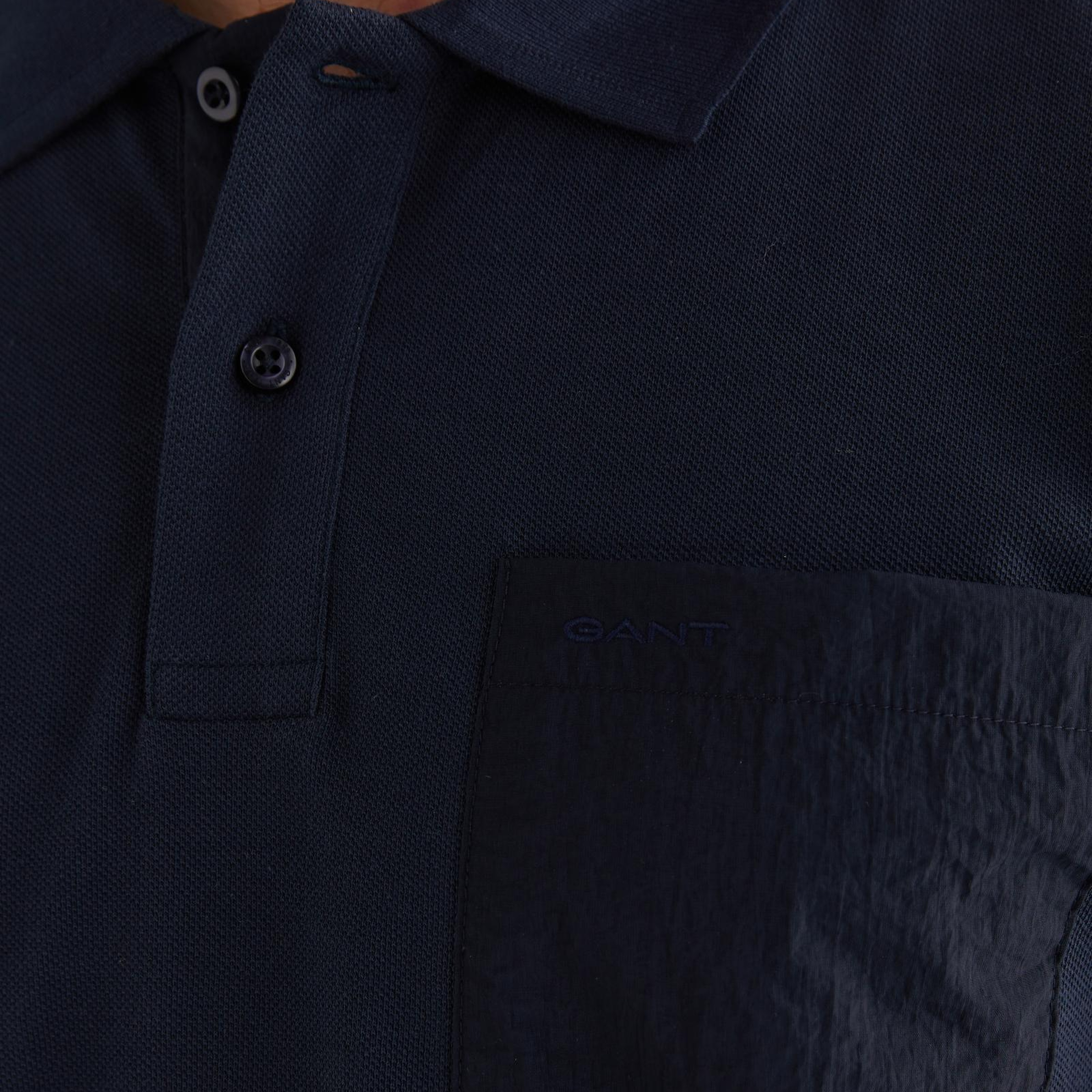 GANT Erkek Lacivert Kısa Kollu Polo