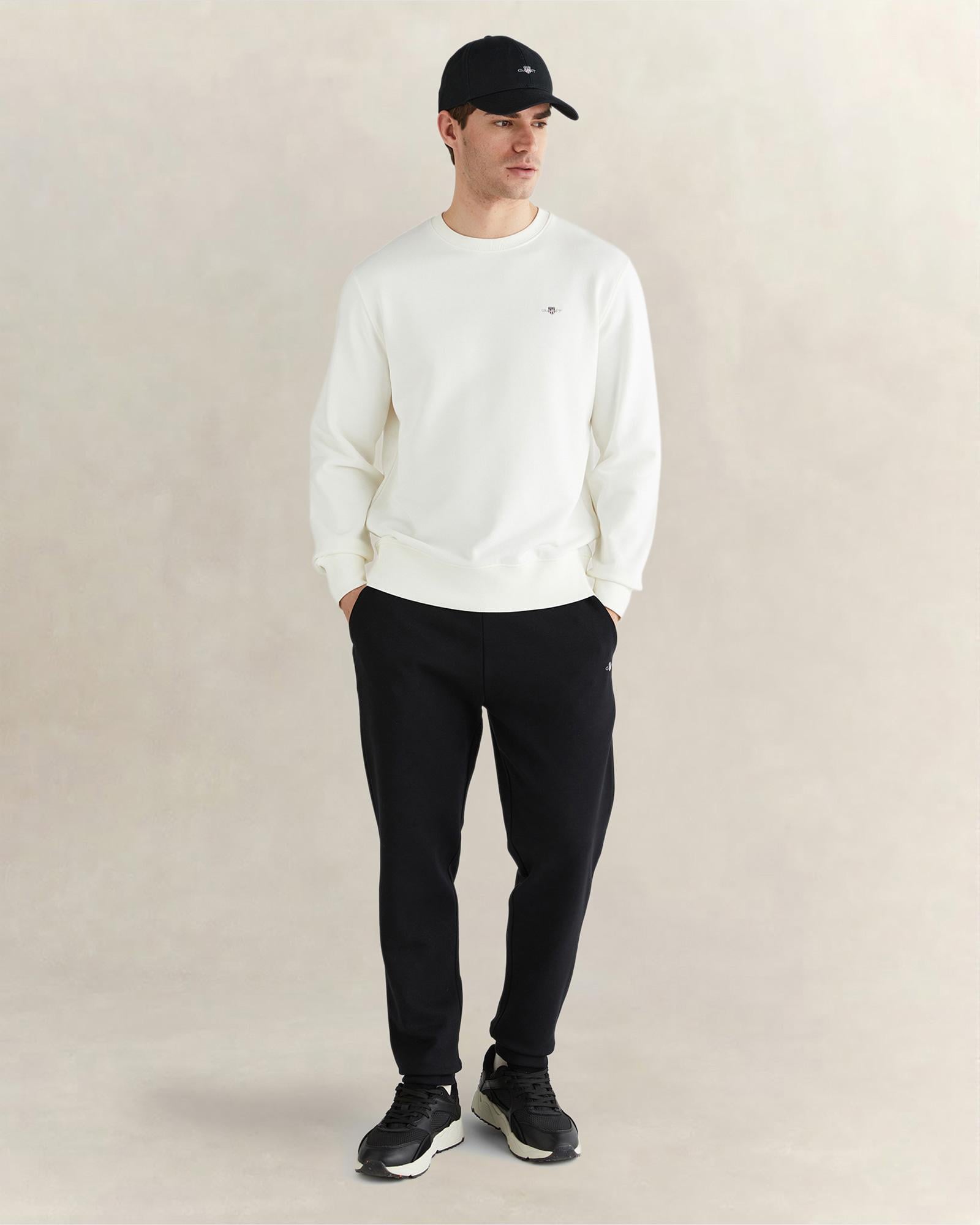 GANT Erkek Siyah Regular Fit Logolu Eşofman Altı