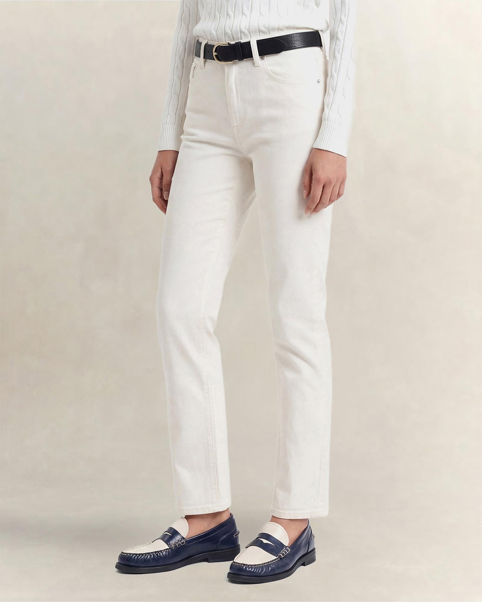 GANT Kadın Beyaz Regular Fit Jean