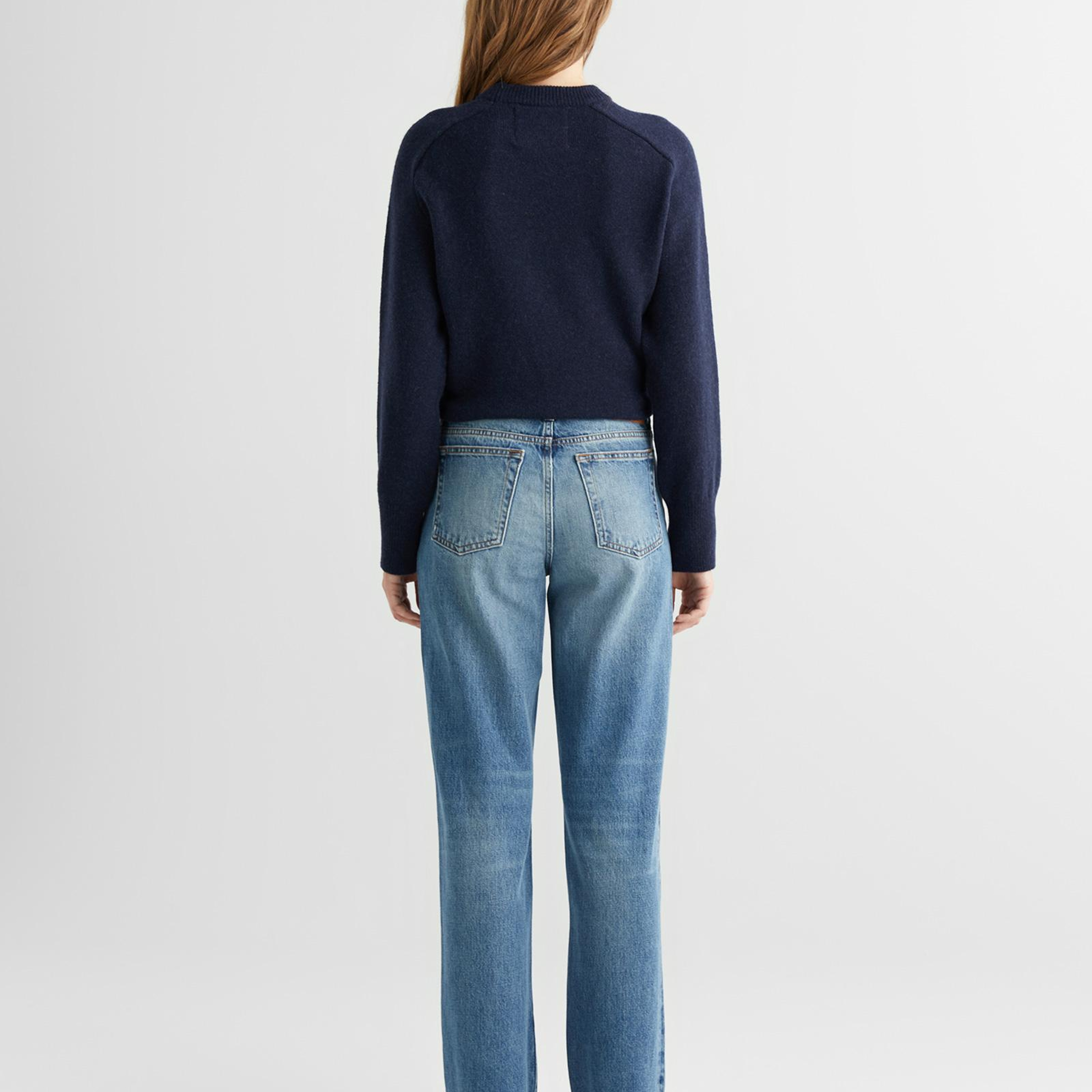 GANT Kadın Mavi Straight Fit Jean Pantolon