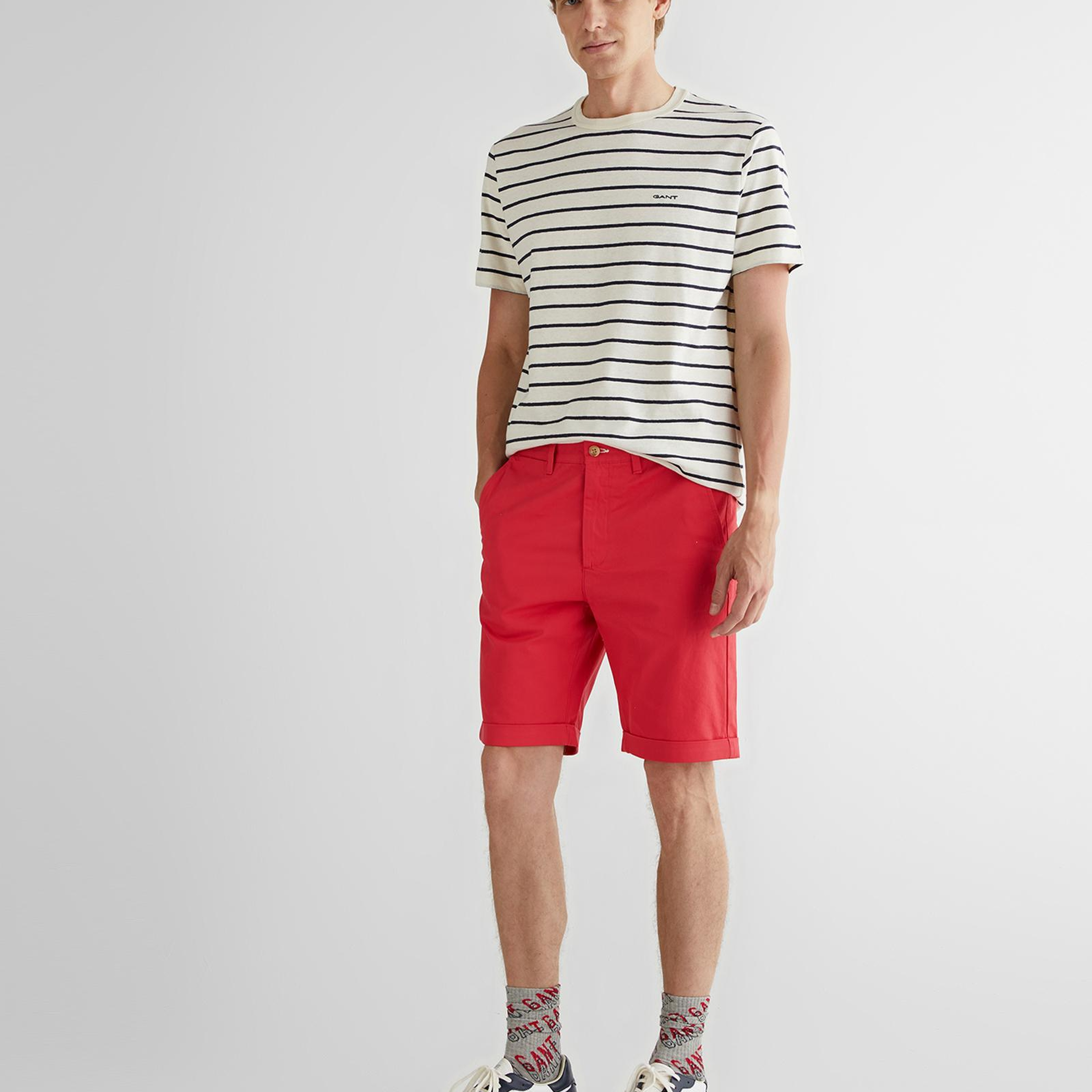 GANT Erkek Kırmızı Slim Fit Şort