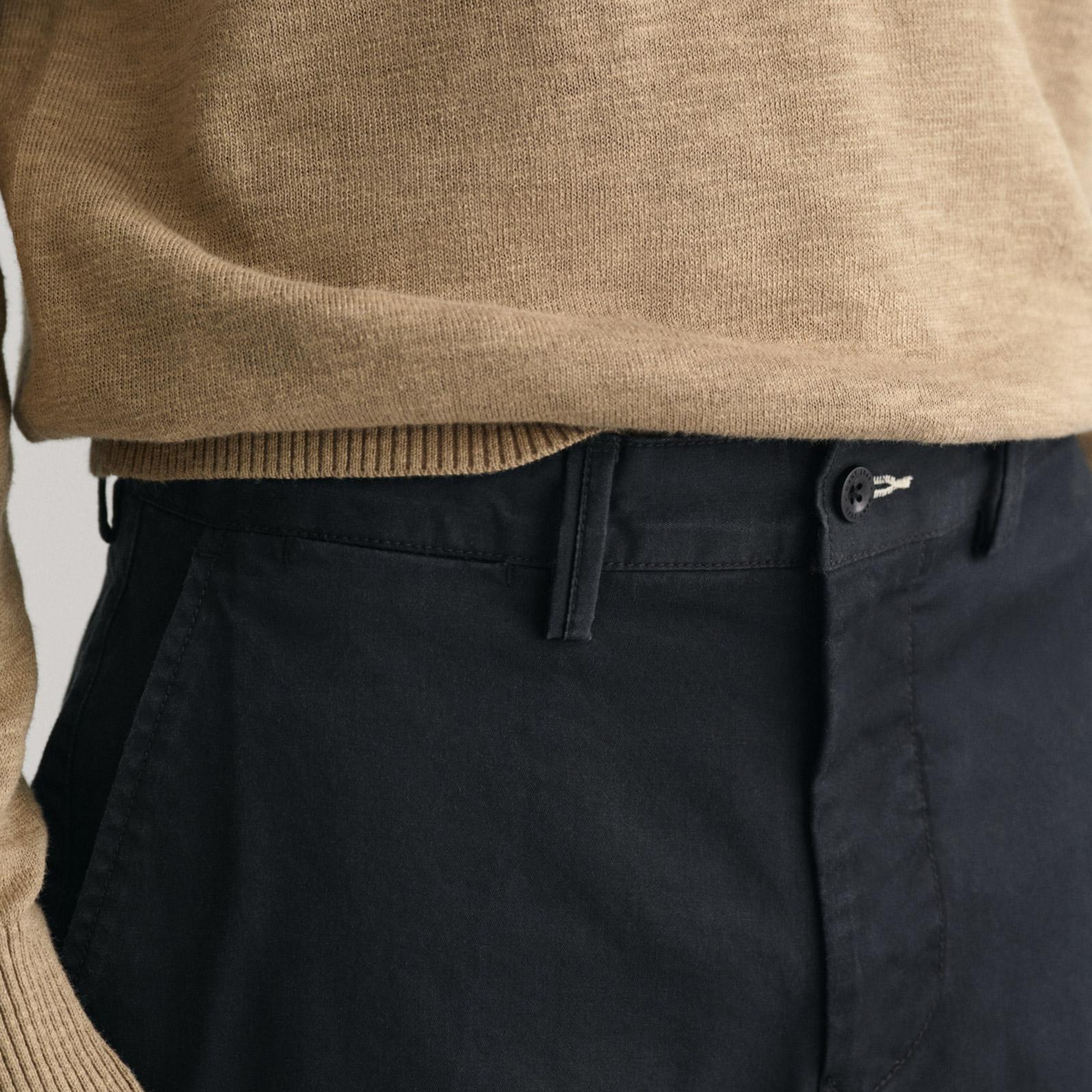 GANT Erkek Siyah Regular Fit Chino Pantolon
