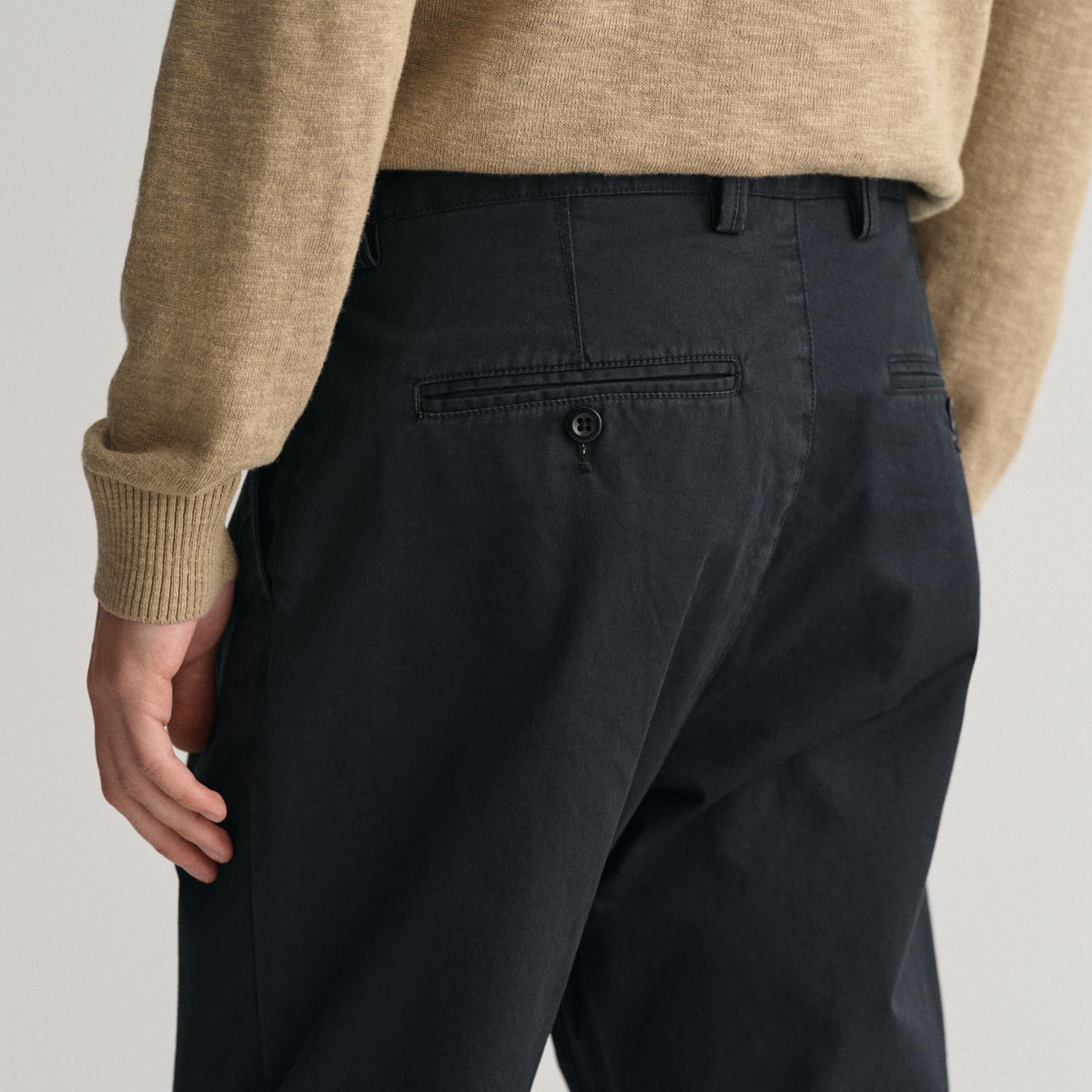 GANT Erkek Siyah Regular Fit Chino Pantolon