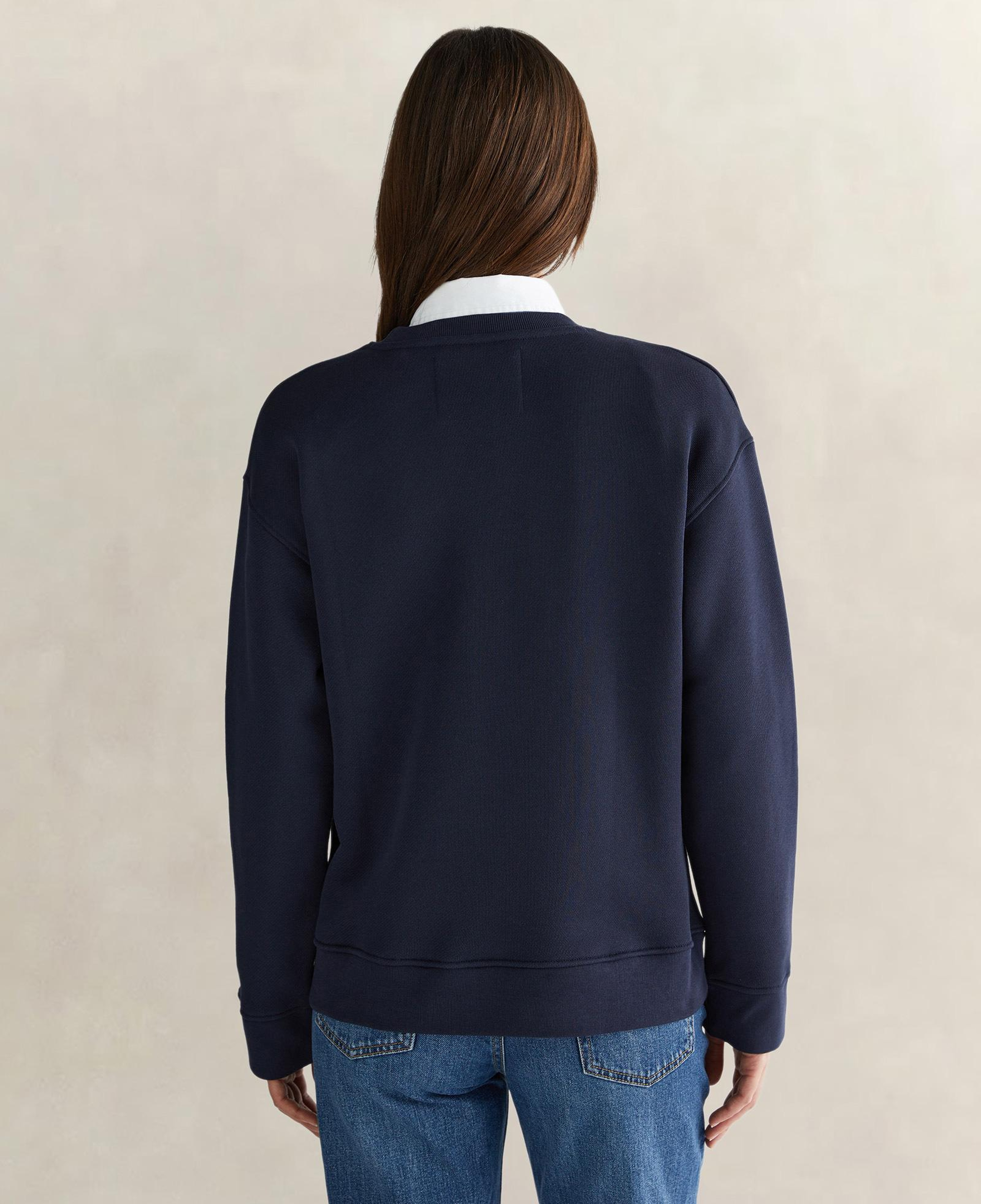 GANT Kadın Lacivert Relaxed Fit Bisiklet Yaka Sweatshirt