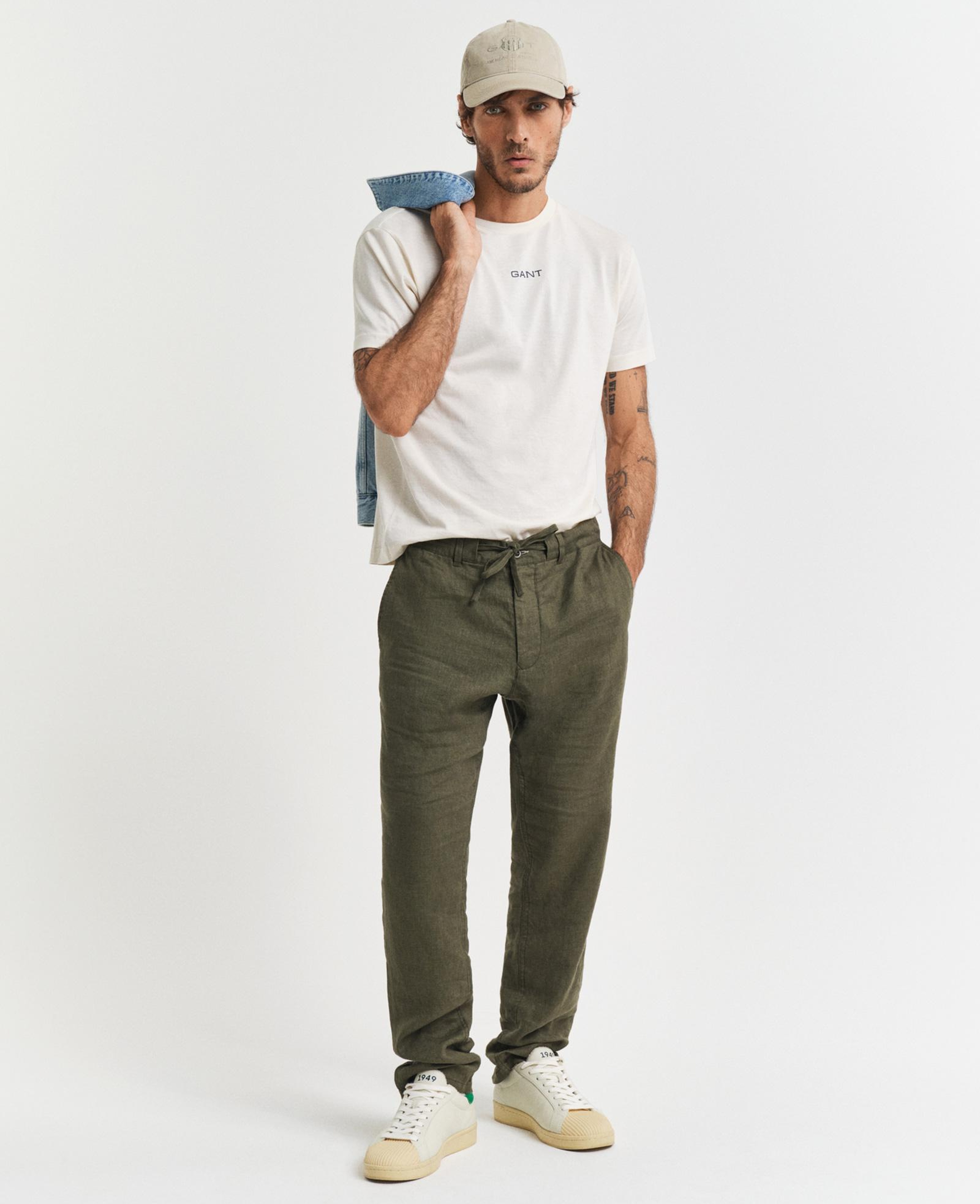GANT Erkek Yeşil Relaxed Fit Pantolon