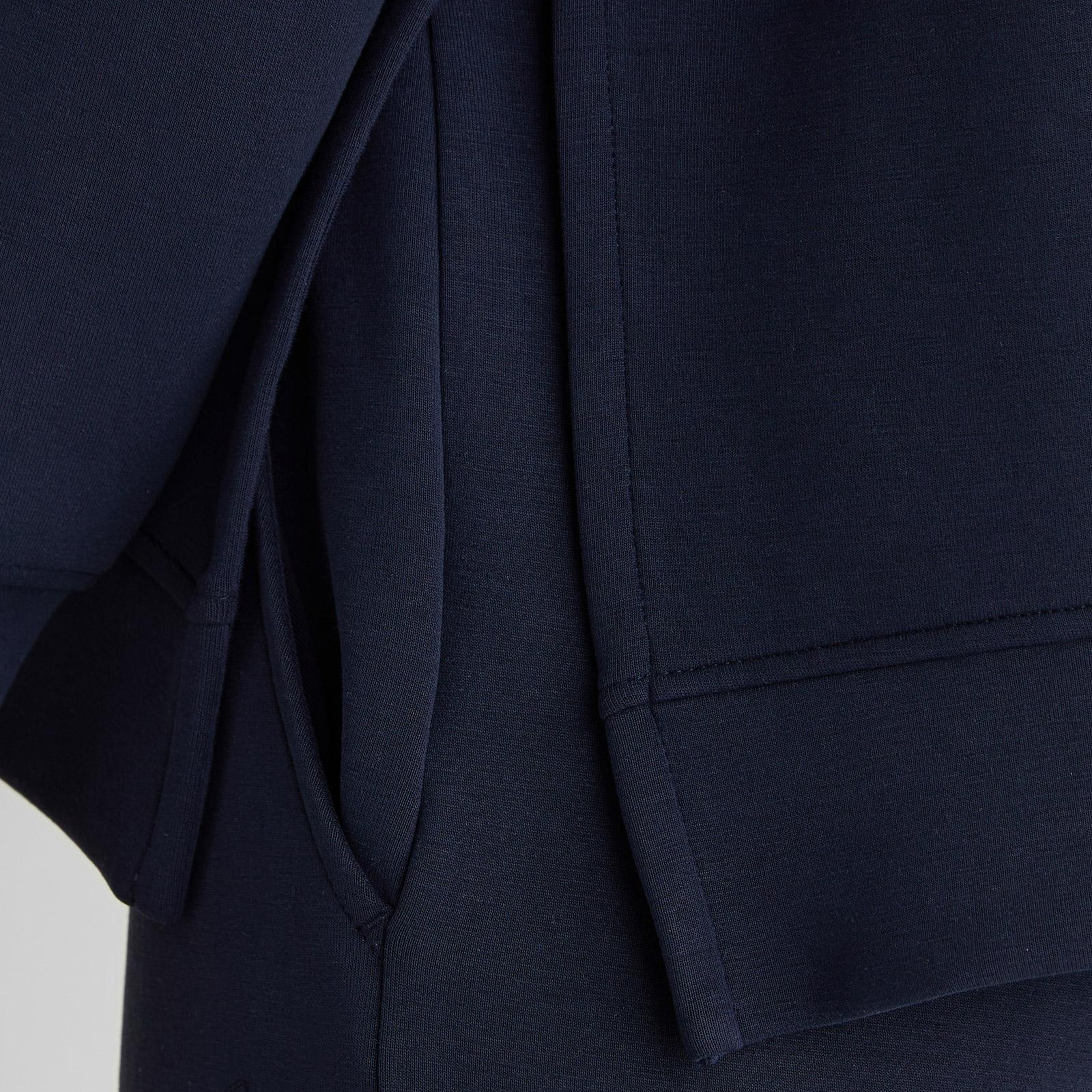 GANT Kadın Lacivert Oversize Fit Kapüşonlu Sweatshirt