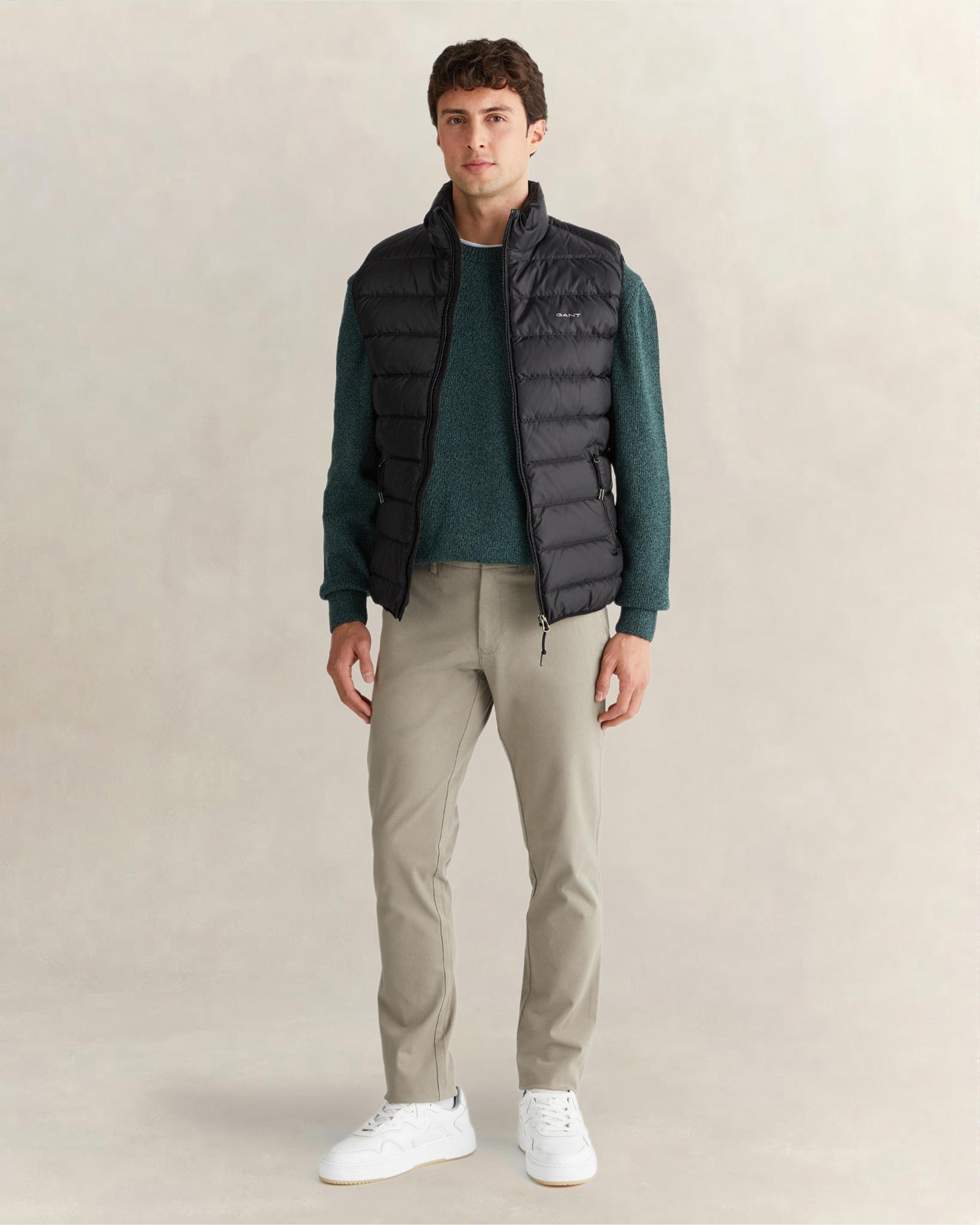 GANT Erkek Siyah Regular Fit Dik Yaka Kaz Tüyü Yelek