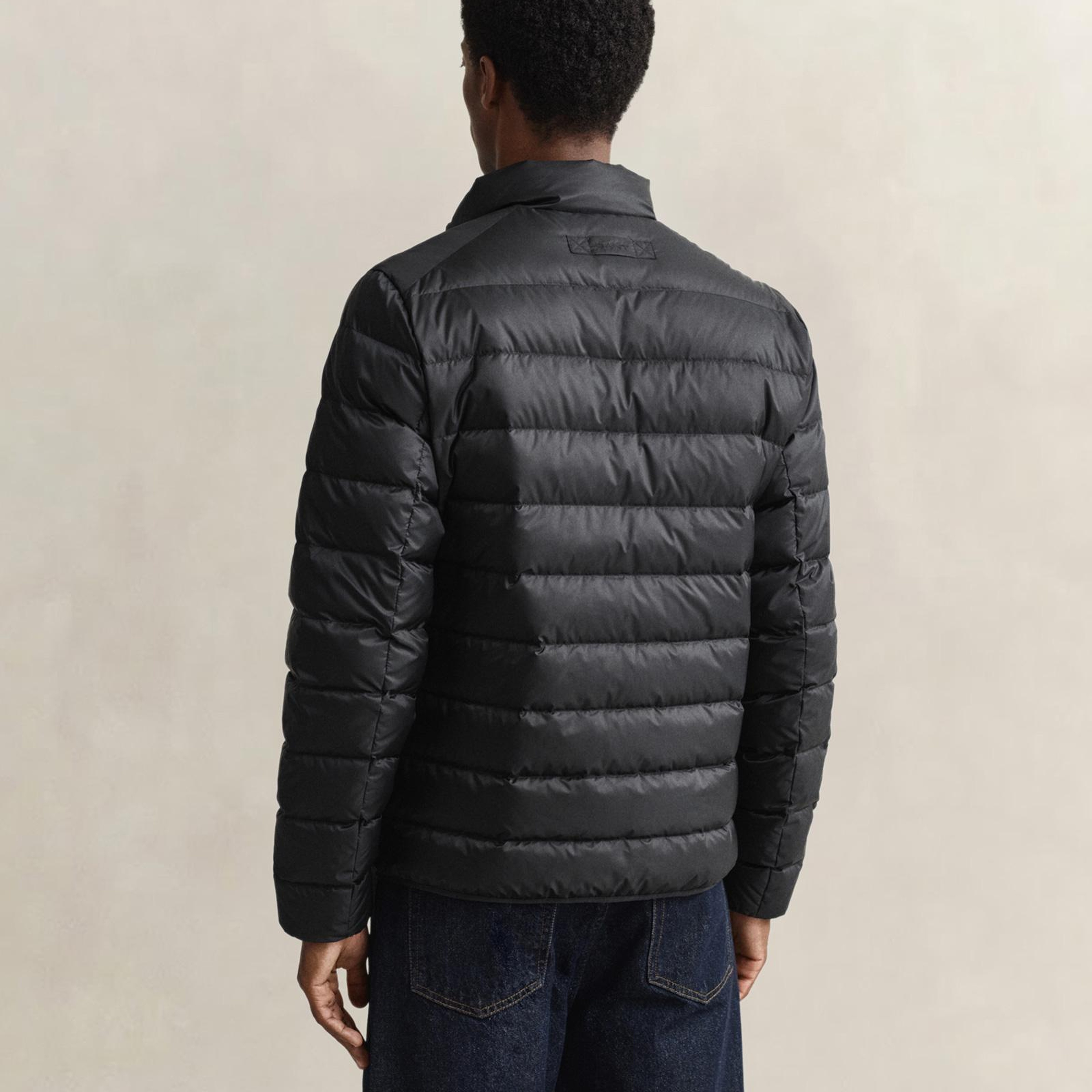 GANT Erkek Siyah Regular Fit Dik Yaka Kaz Tüyü Mont