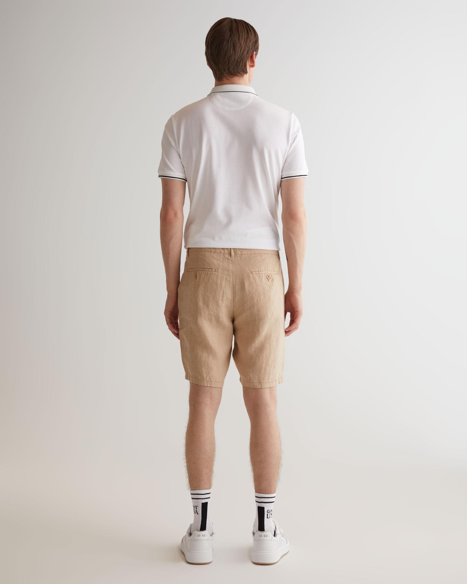 GANT Erkek Bej Relaxed Fit Keten Şort