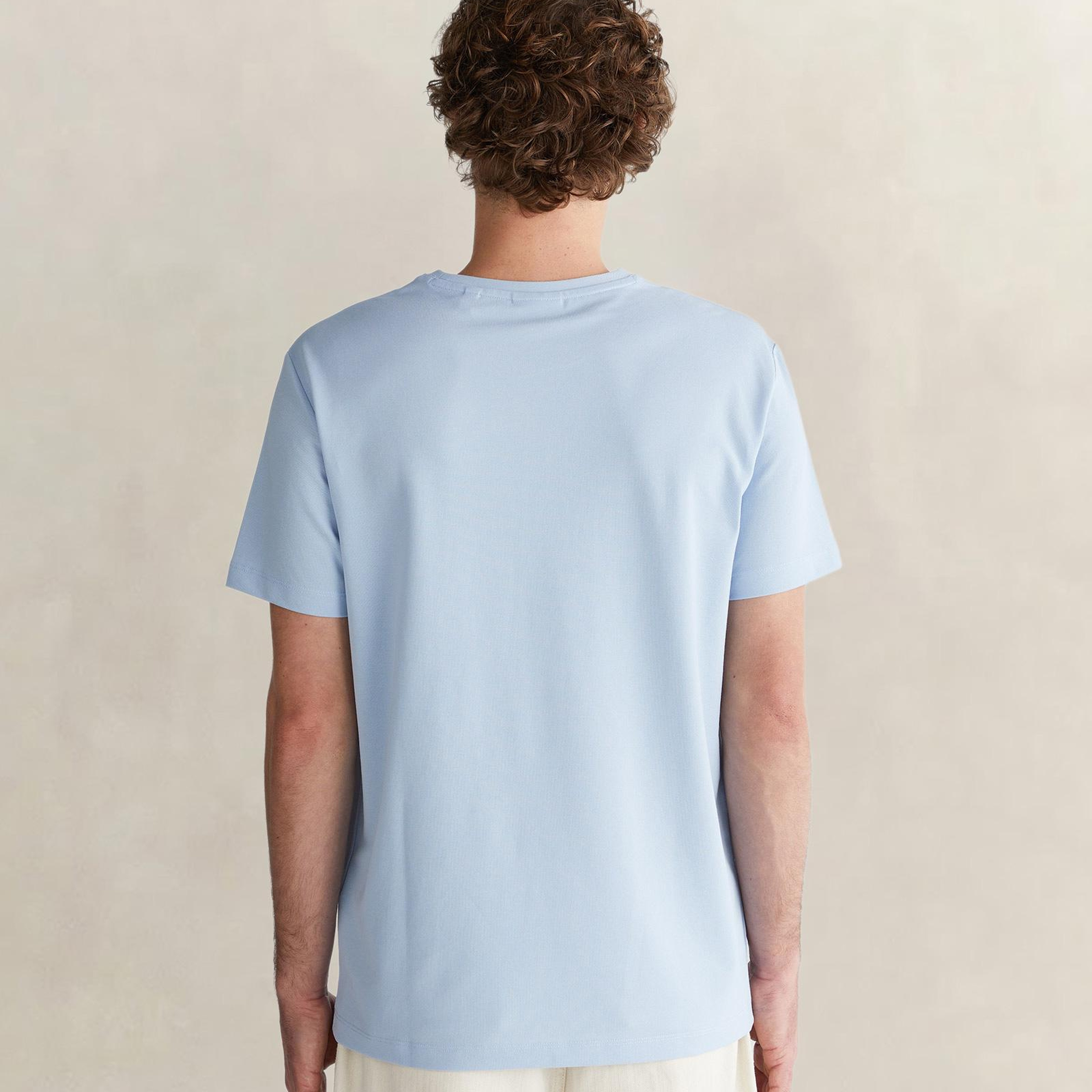 GANT Erkek Mavi Kısa Kollu T-Shirt