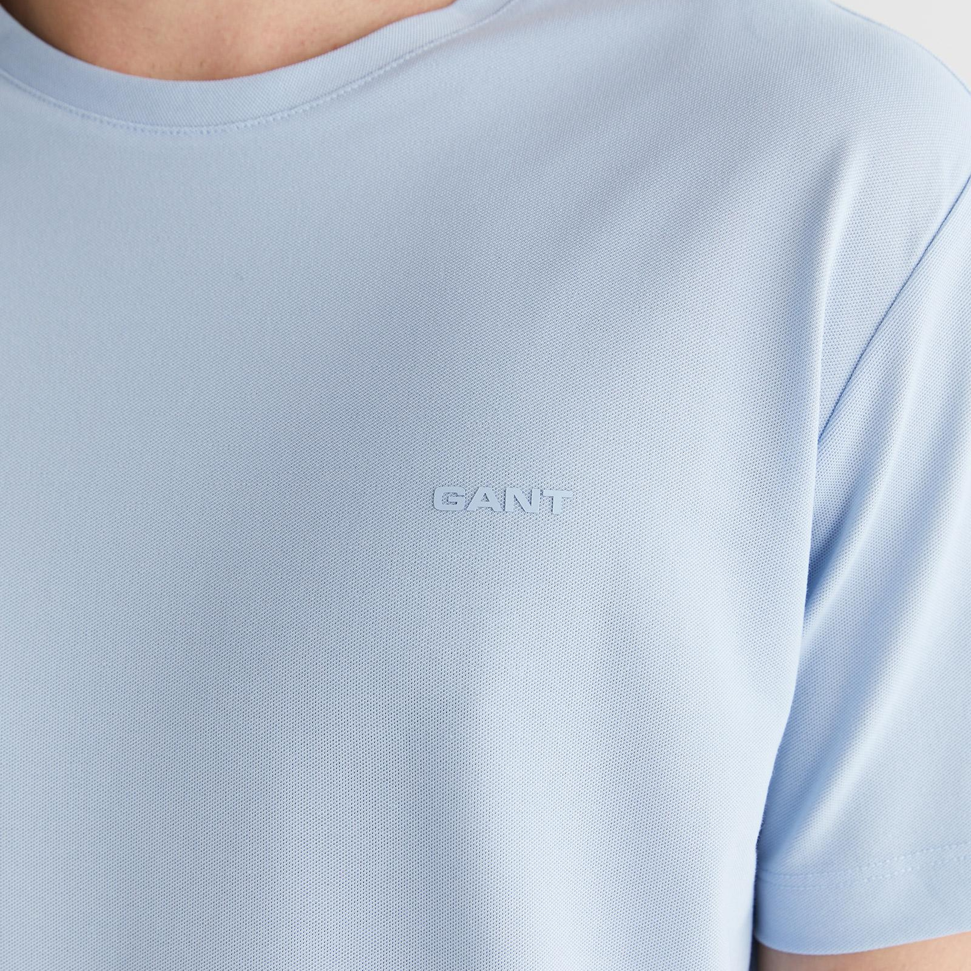 GANT Erkek Mavi Kısa Kollu T-Shirt