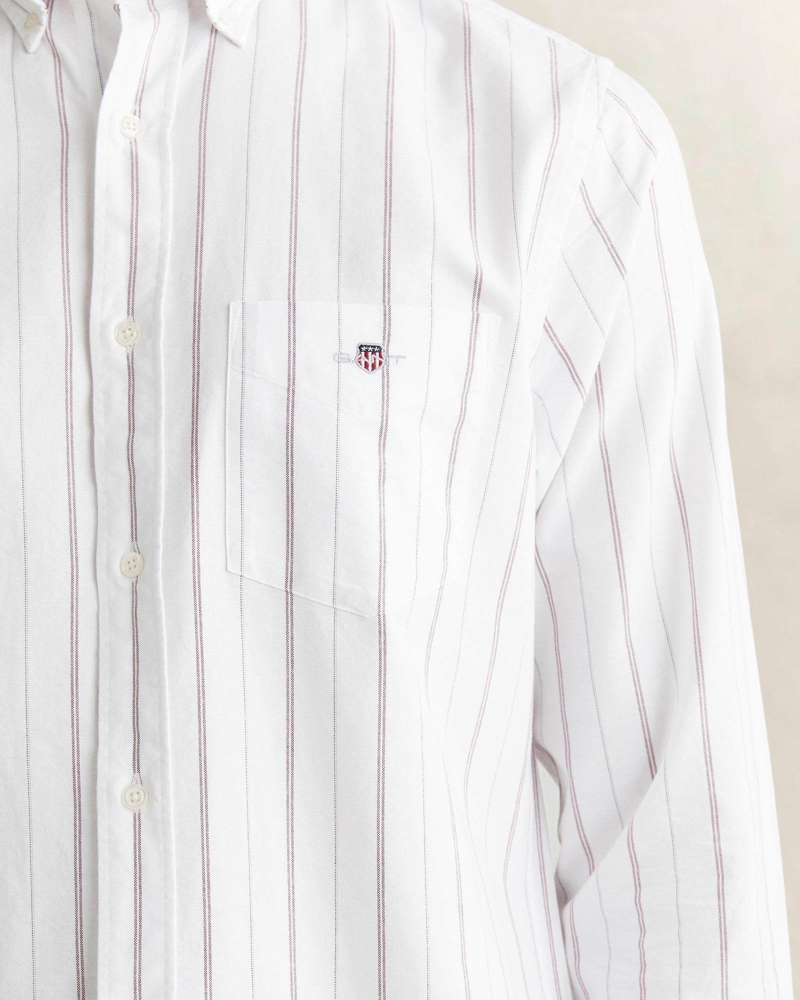 GANT Erkek Beyaz Regular Fit Düğmeli Gömlek