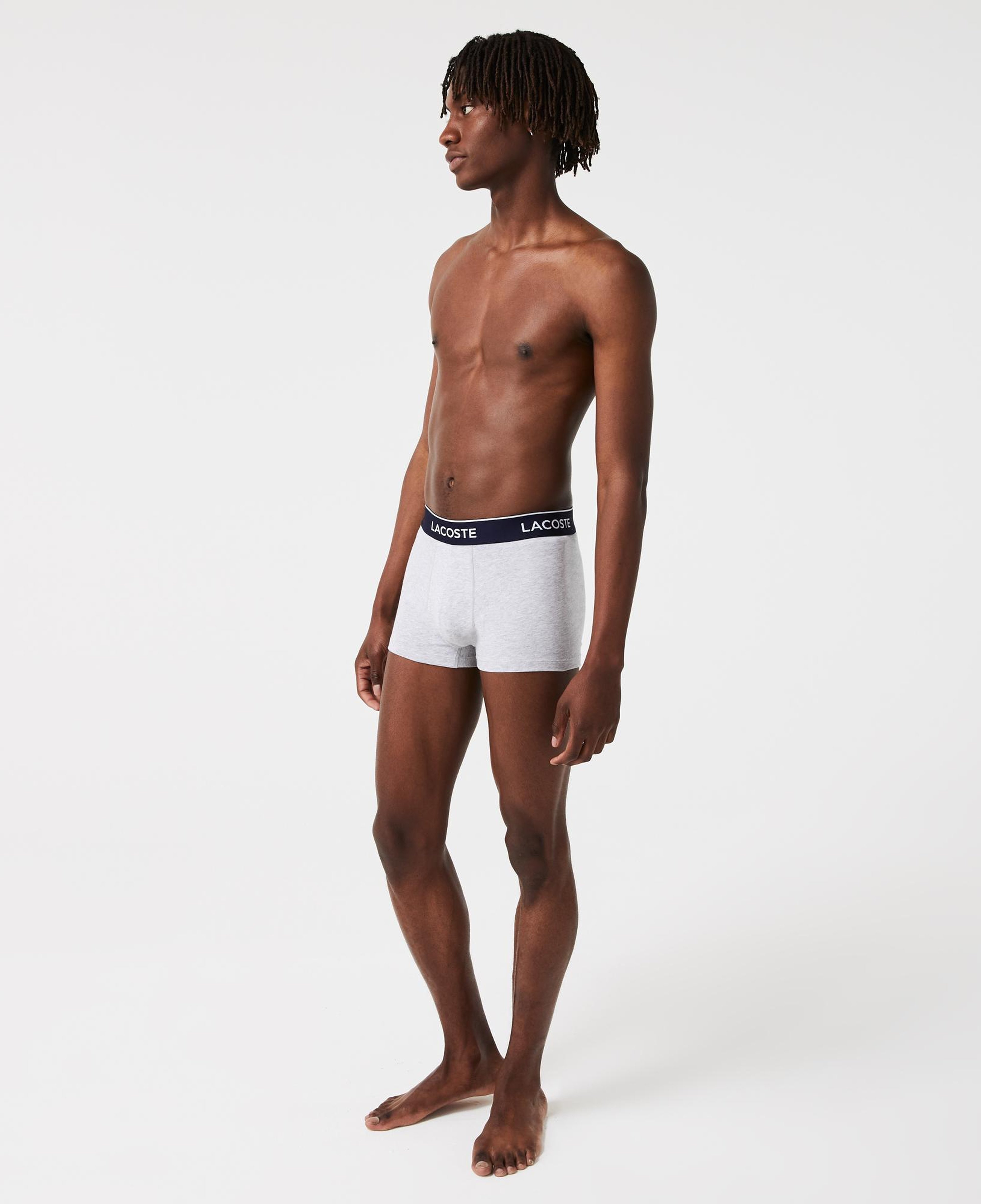 Lacoste Erkek 3'lü Gri Boxer