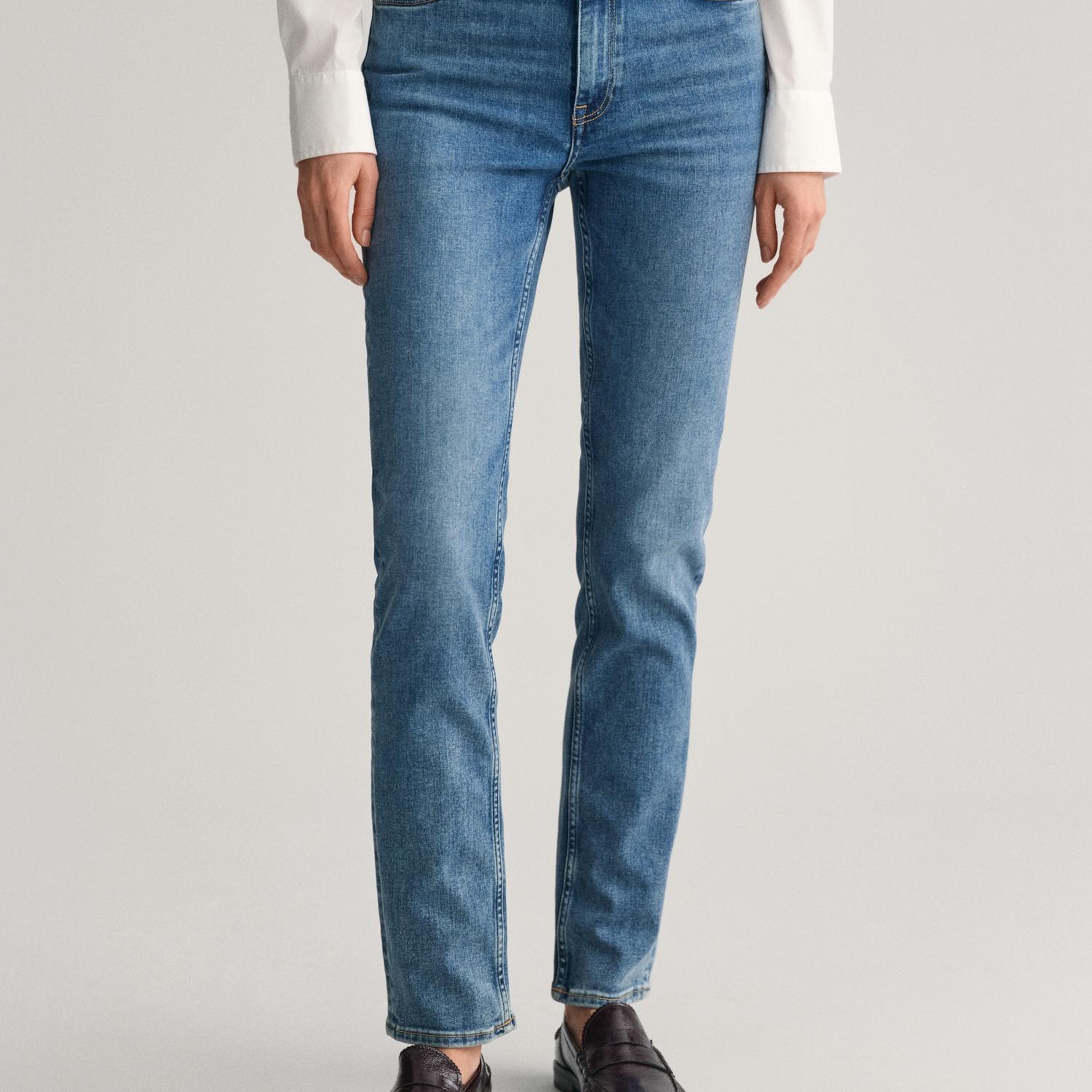 GANT Kadın Mavi Slim Fit Jean Pantolon