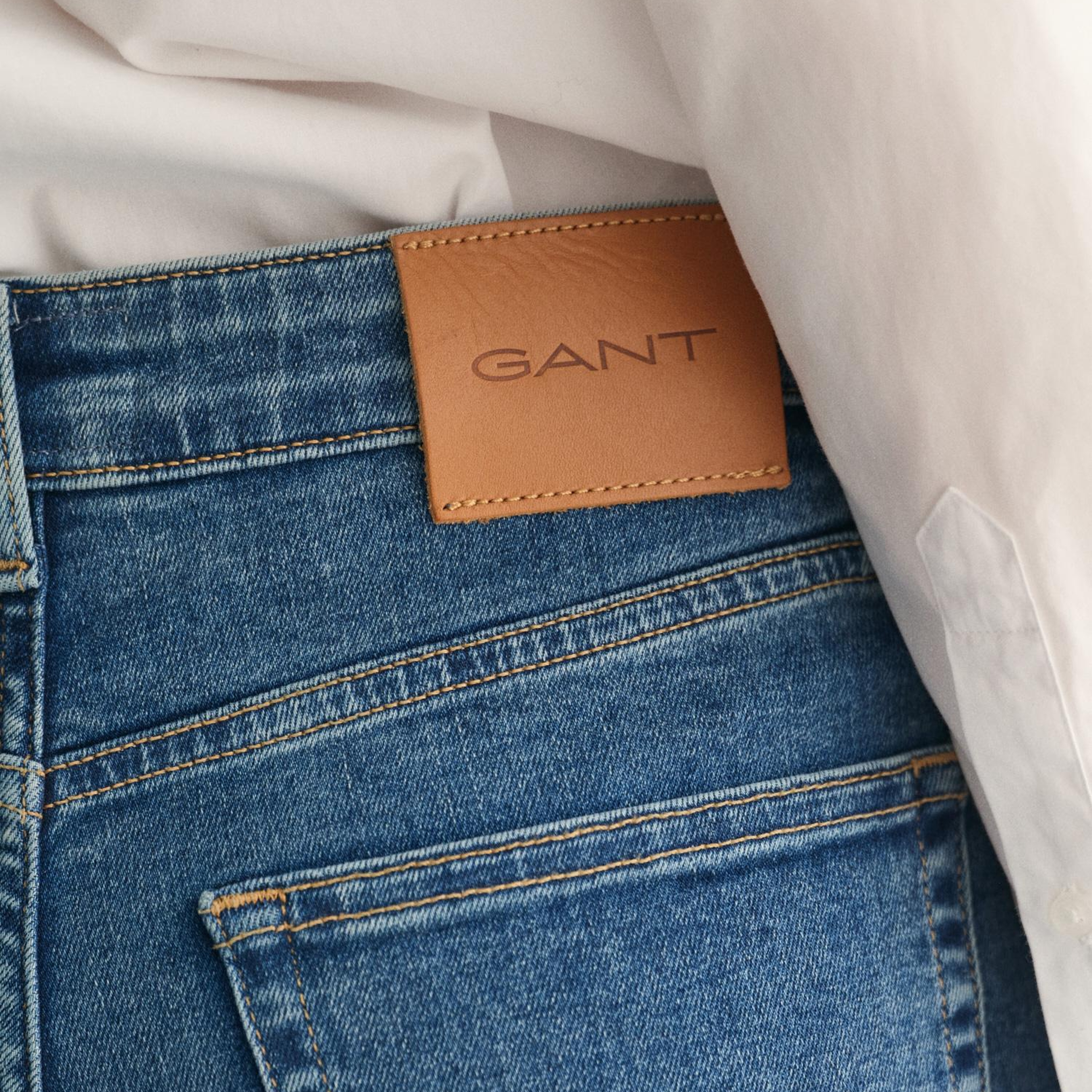 GANT Kadın Mavi Slim Fit Jean Pantolon