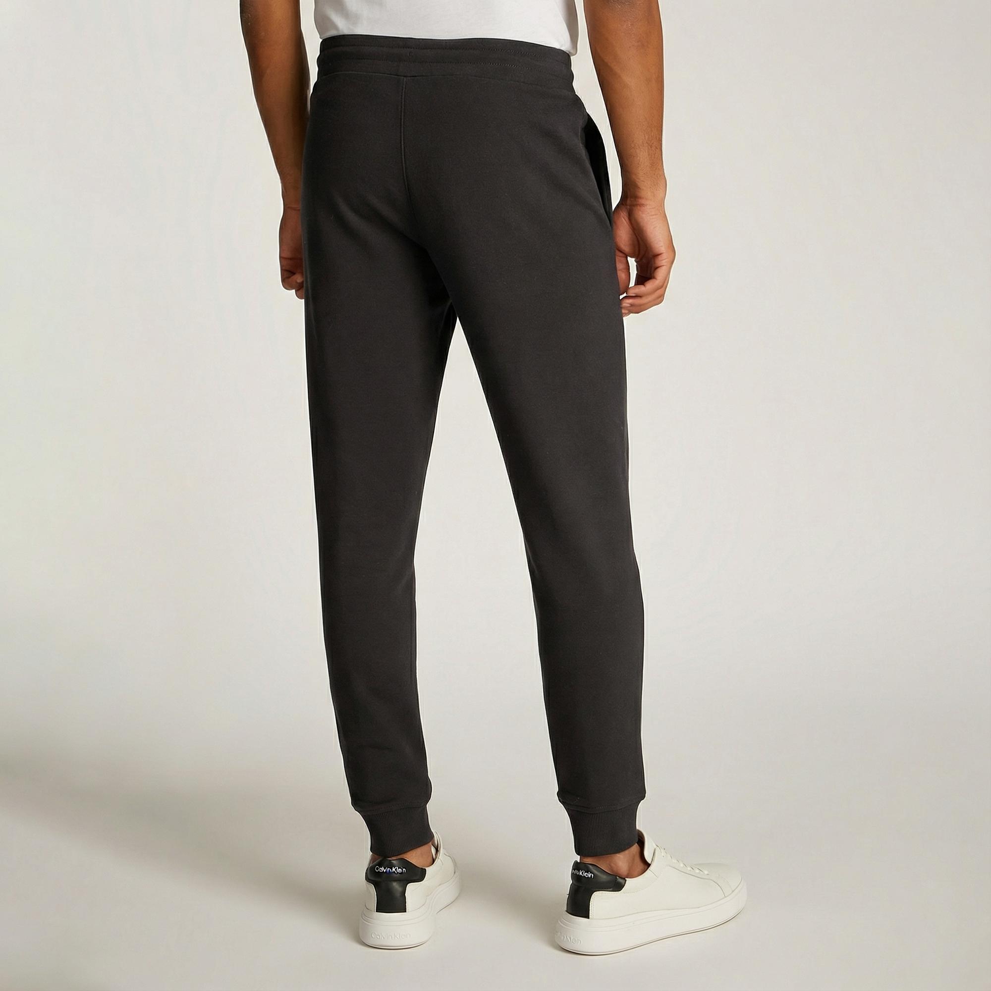 Calvin Klein Structured Embroidery Sweats Erkek Siyah Eşofman Altı
