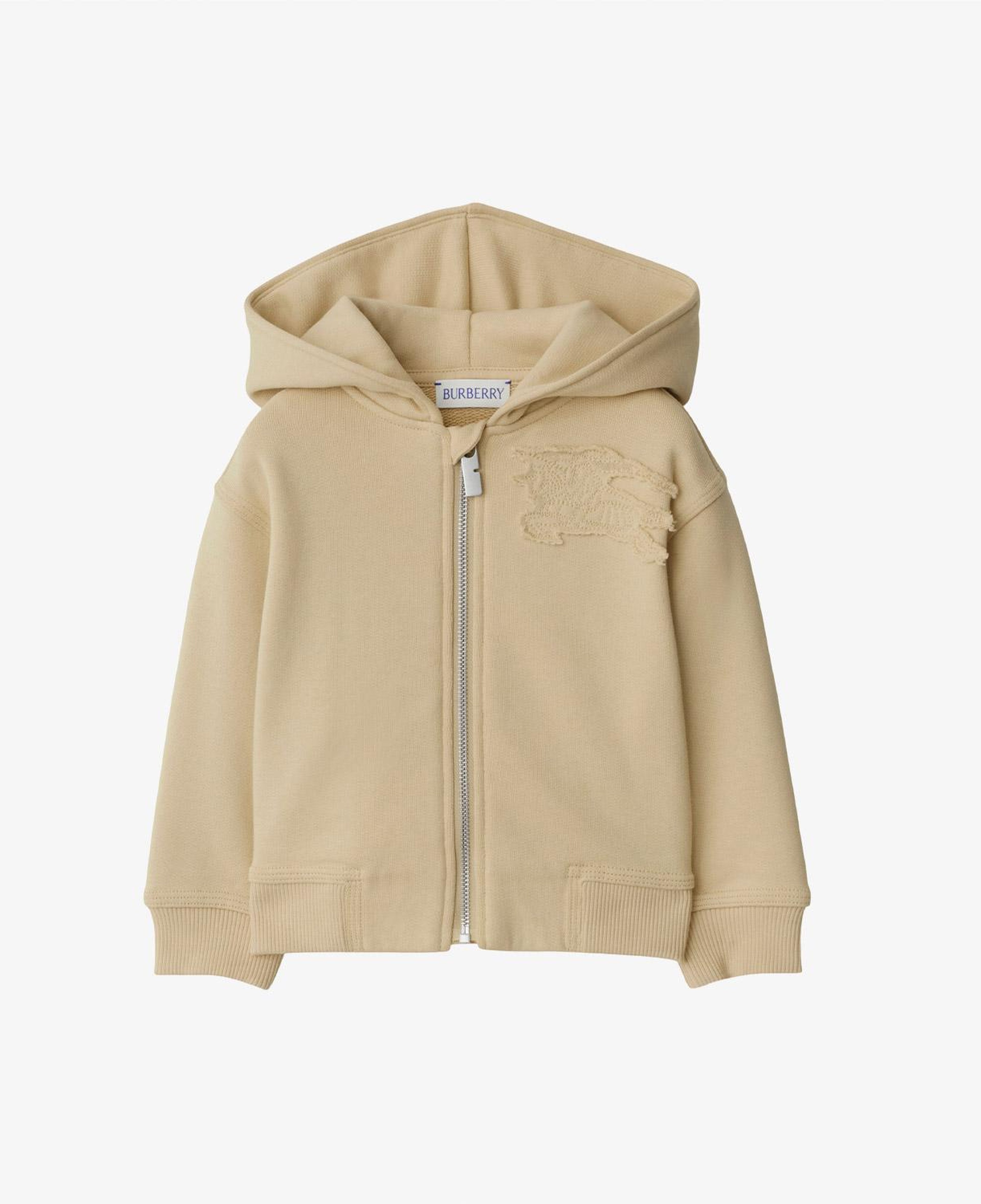 Burberry Pamuklu Zip Çocuk Krem Rengi Kazak