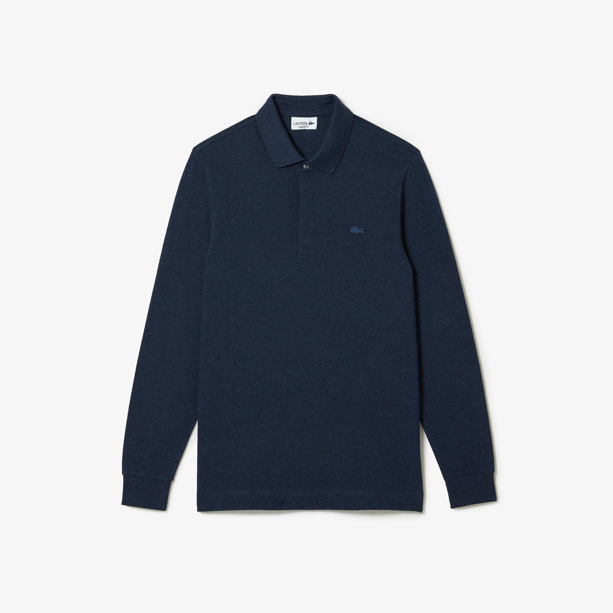 Lacoste Paris Erkek Regular Fit Uzun Kollu Mavi Polo