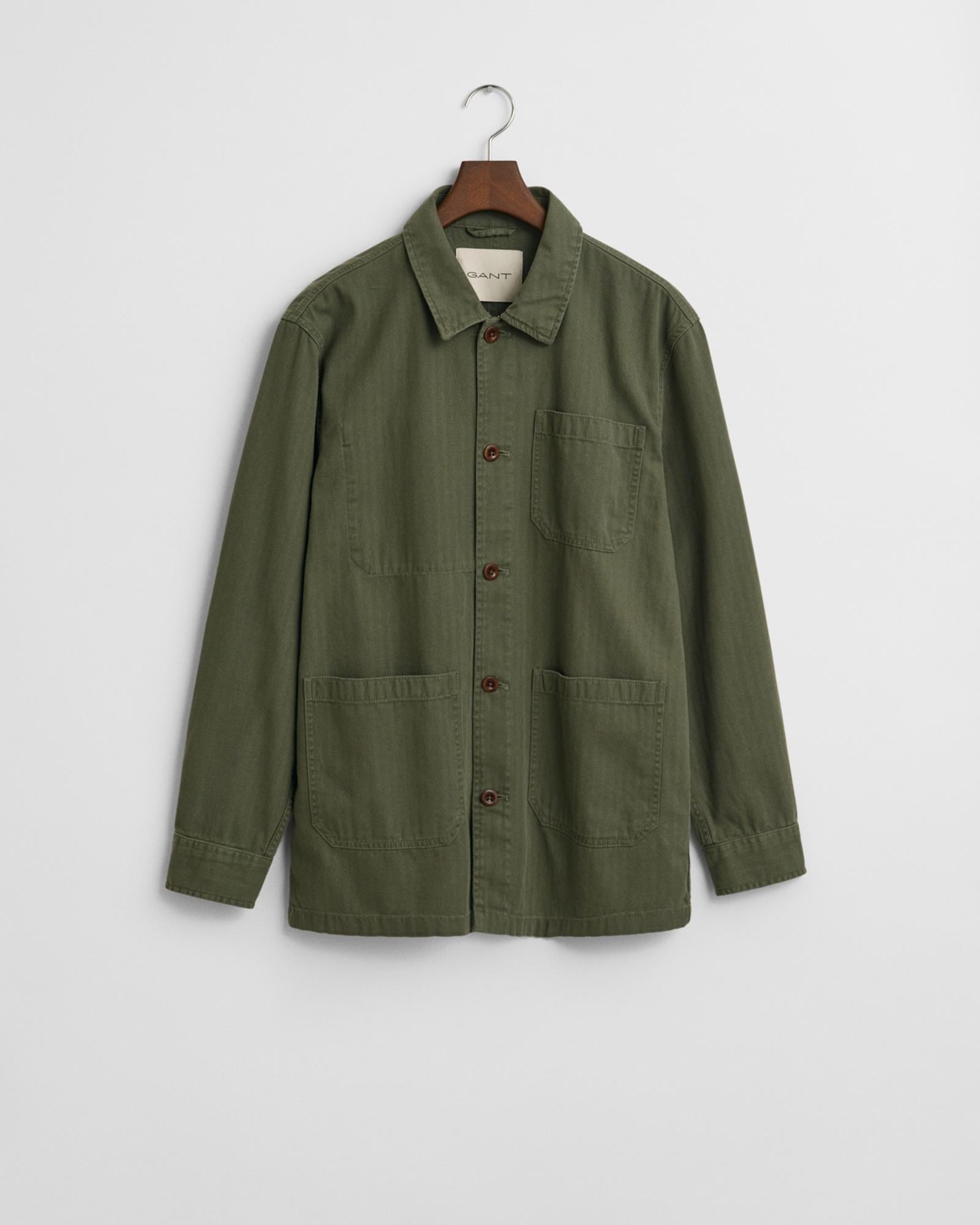 GANT Erkek Yeşil Regular Fit Klasik Yaka Gömlek