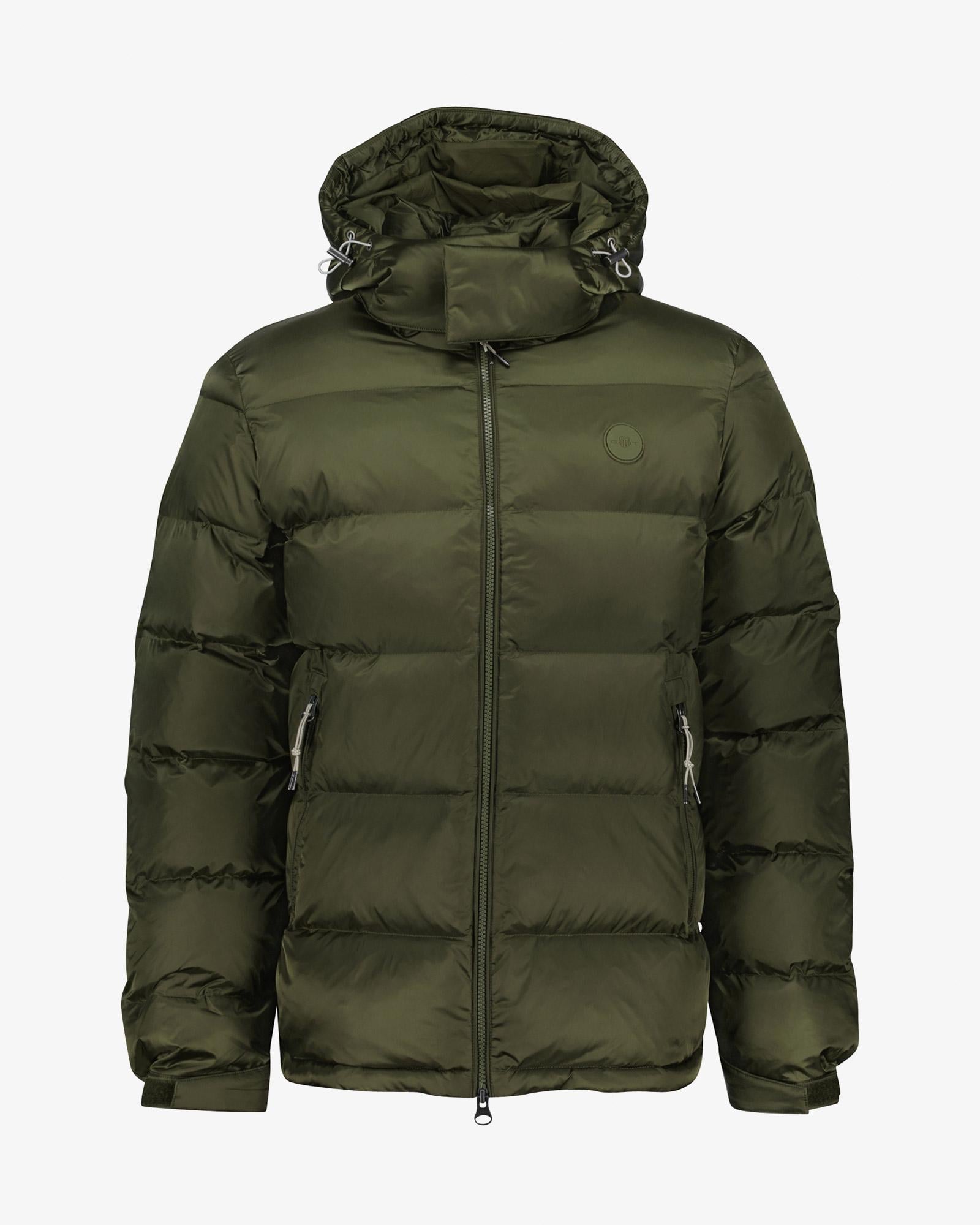 GANT Erkek Yeşil Kapüşonlu Mont