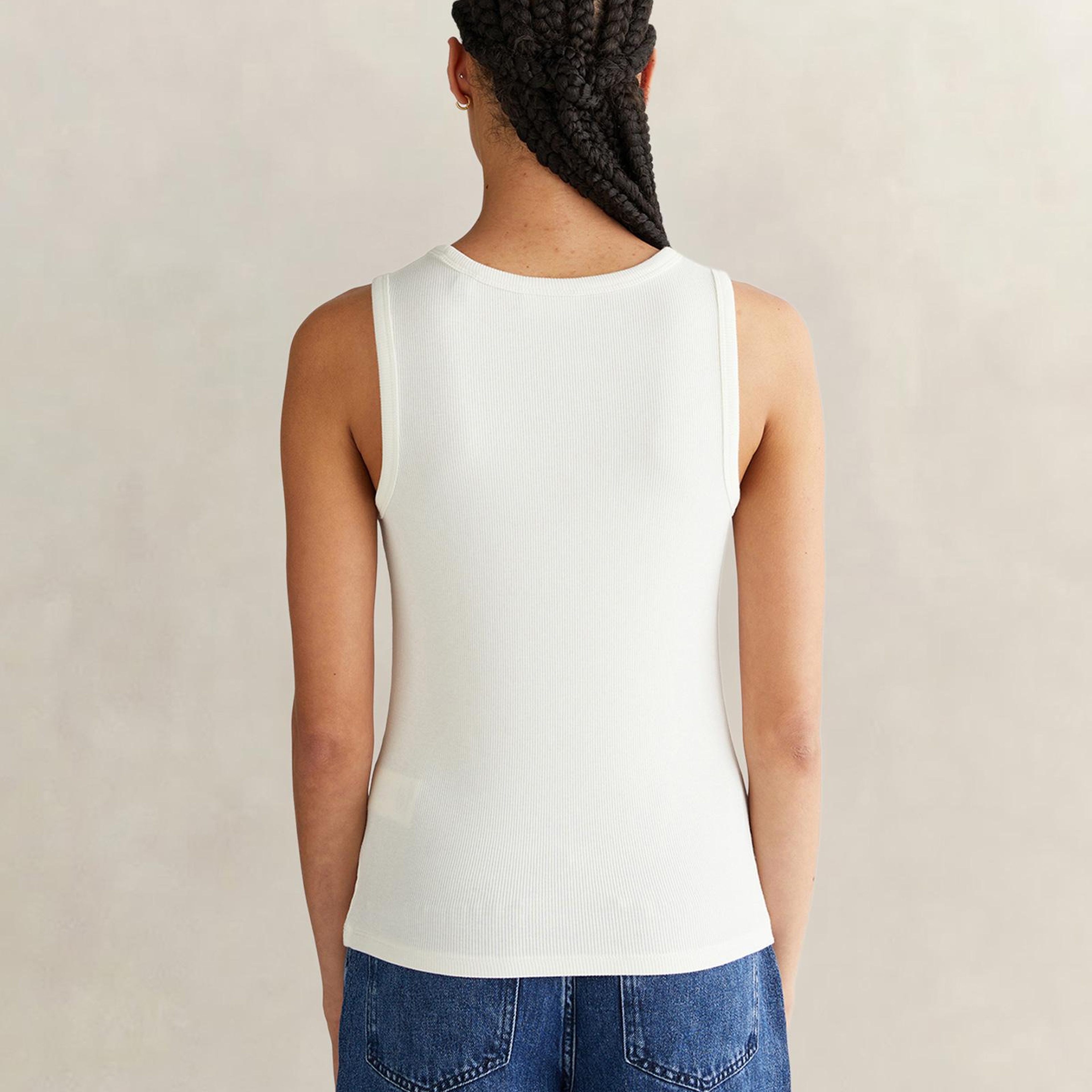 GANT Kadın Beyaz Bisiklet Yaka Regular Fit T-Shirt